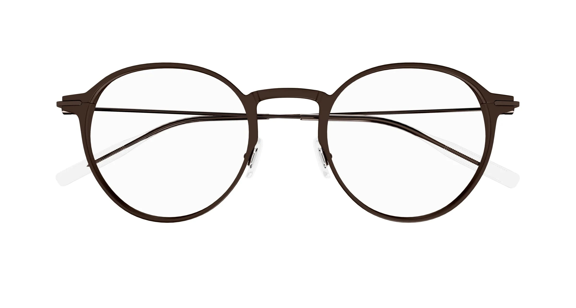 Montblanc MB0357O 003 Montature da vista Marrone Trasparente Rotonda - immagine 2