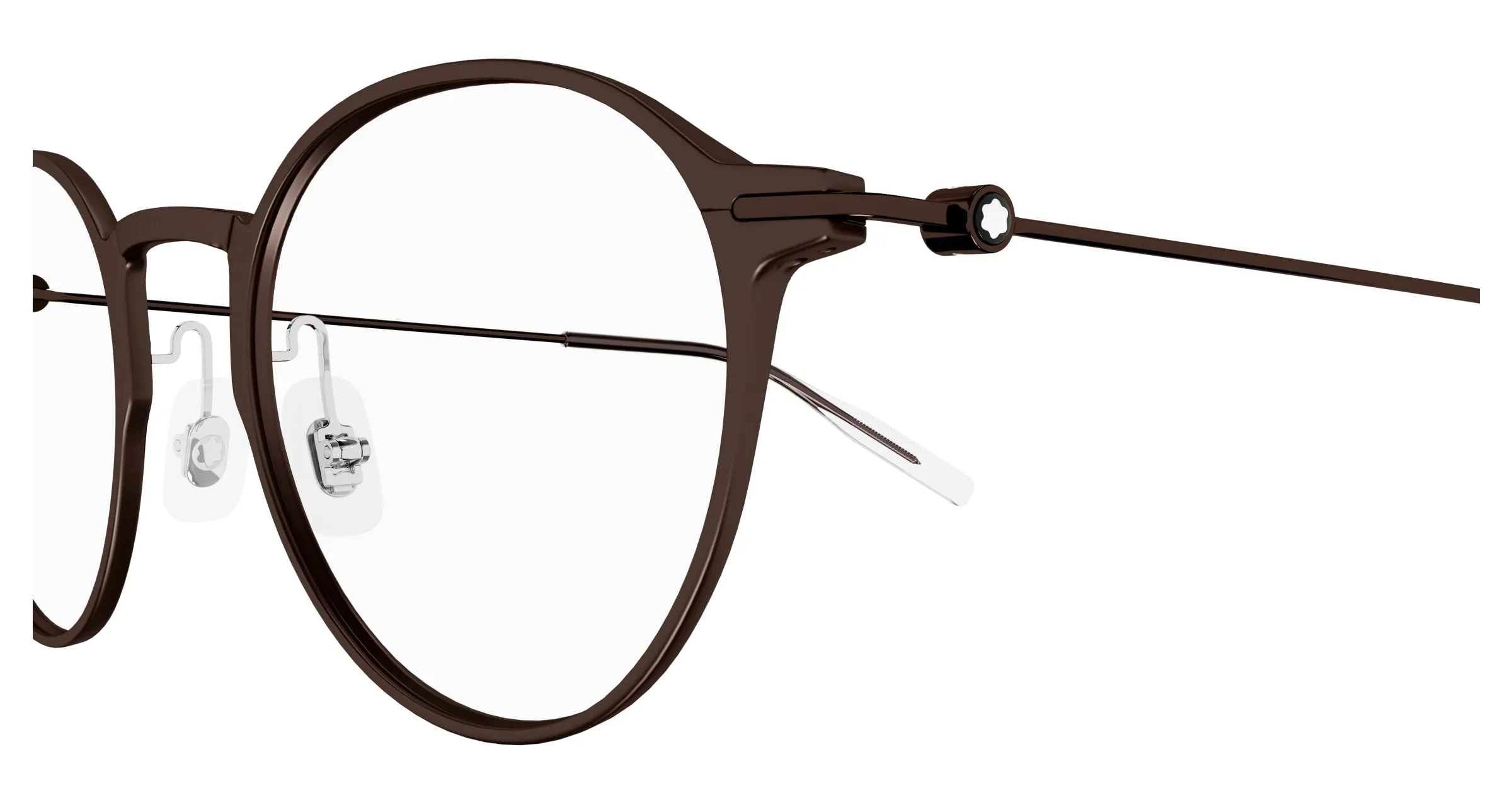 Montblanc MB0357O 003 Montature da vista Marrone Trasparente Rotonda - immagine 3
