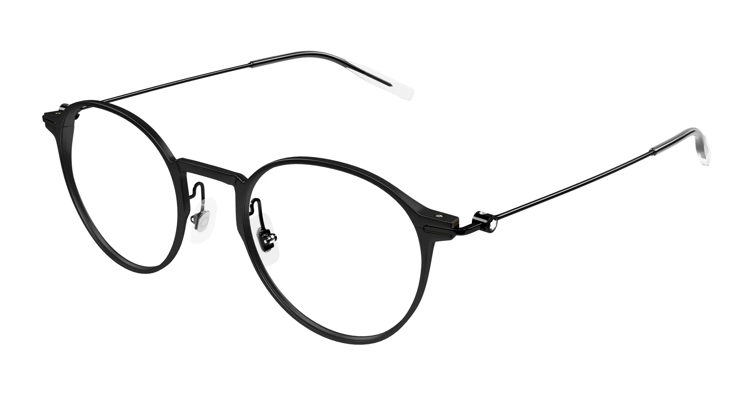 Montblanc MB0357O 002 Montature da vista Nero Trasparente Rotonda - immagine 1