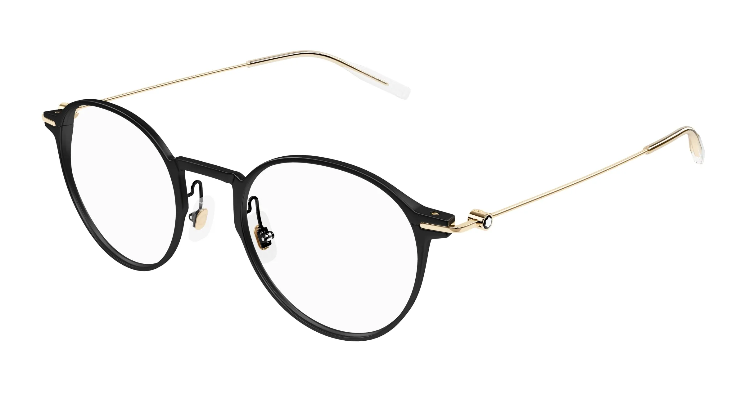 Montblanc MB0357O 001 Montature da vista Nero Trasparente Rotonda - immagine 1