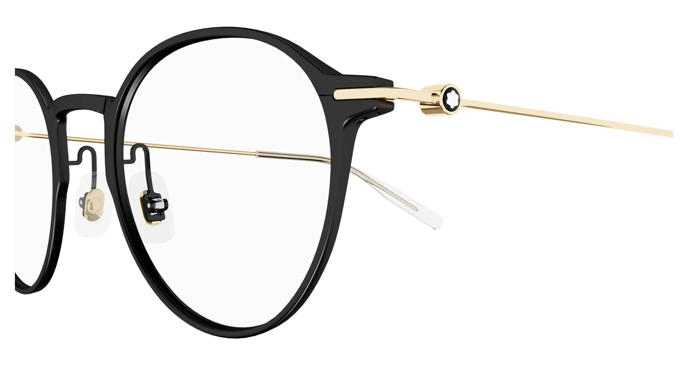 Montblanc MB0357O 001 Montature da vista Nero Trasparente Rotonda - immagine 3