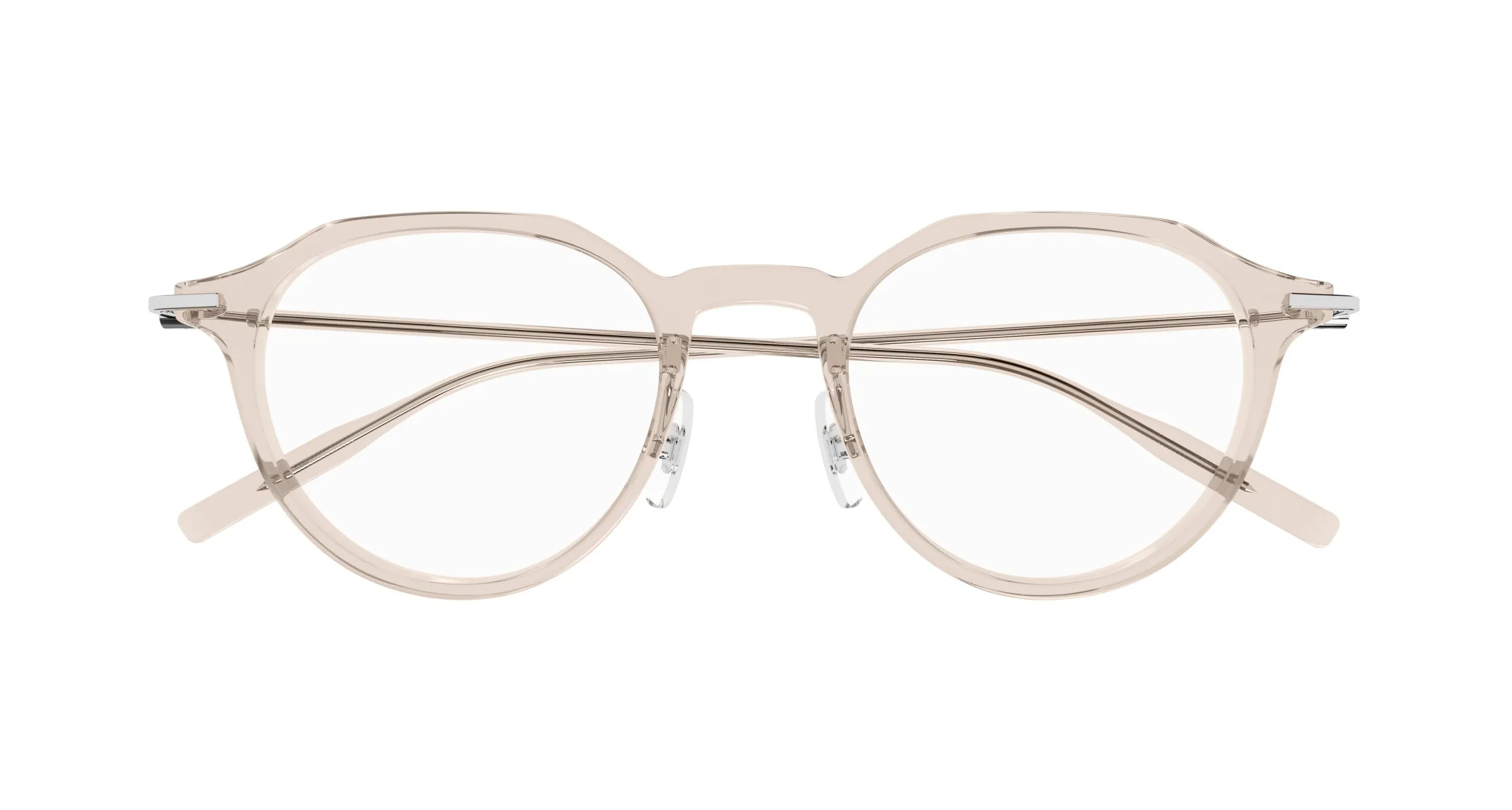 Montblanc MB0355O 004 Montature da vista Iniettato Rosa Trasparente Rotonda - immagine 2