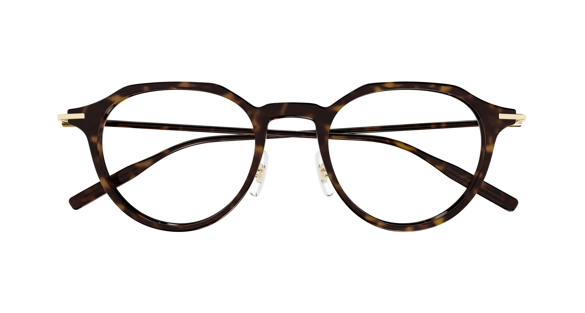 Montblanc MB0355O 002 Montature da vista Iniettato Havana Trasparente Rotonda - immagine 2