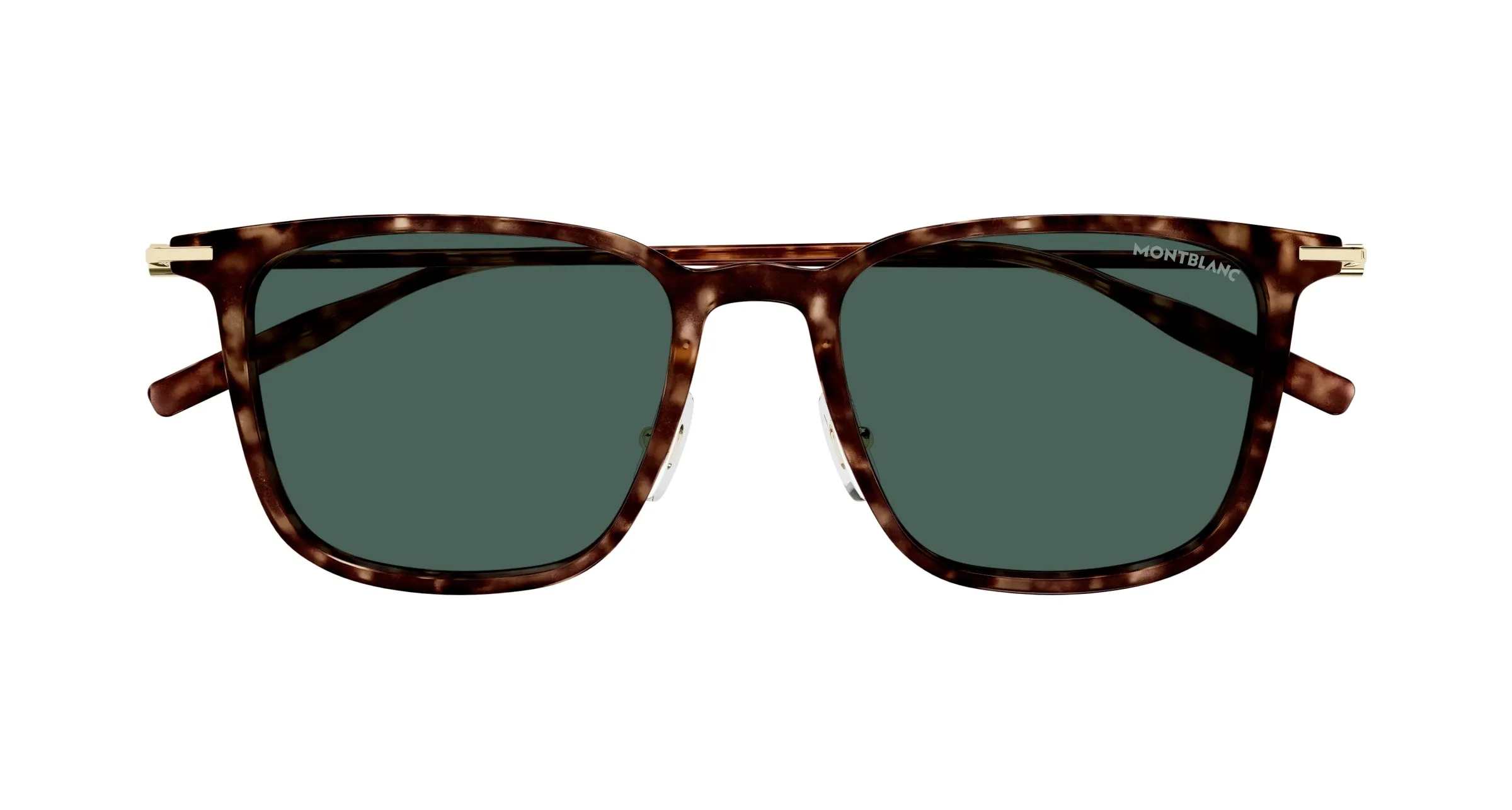 Montblanc MB0354S 002 Occhiali da sole Iniettato Havana Verde Squadrata - immagine 2