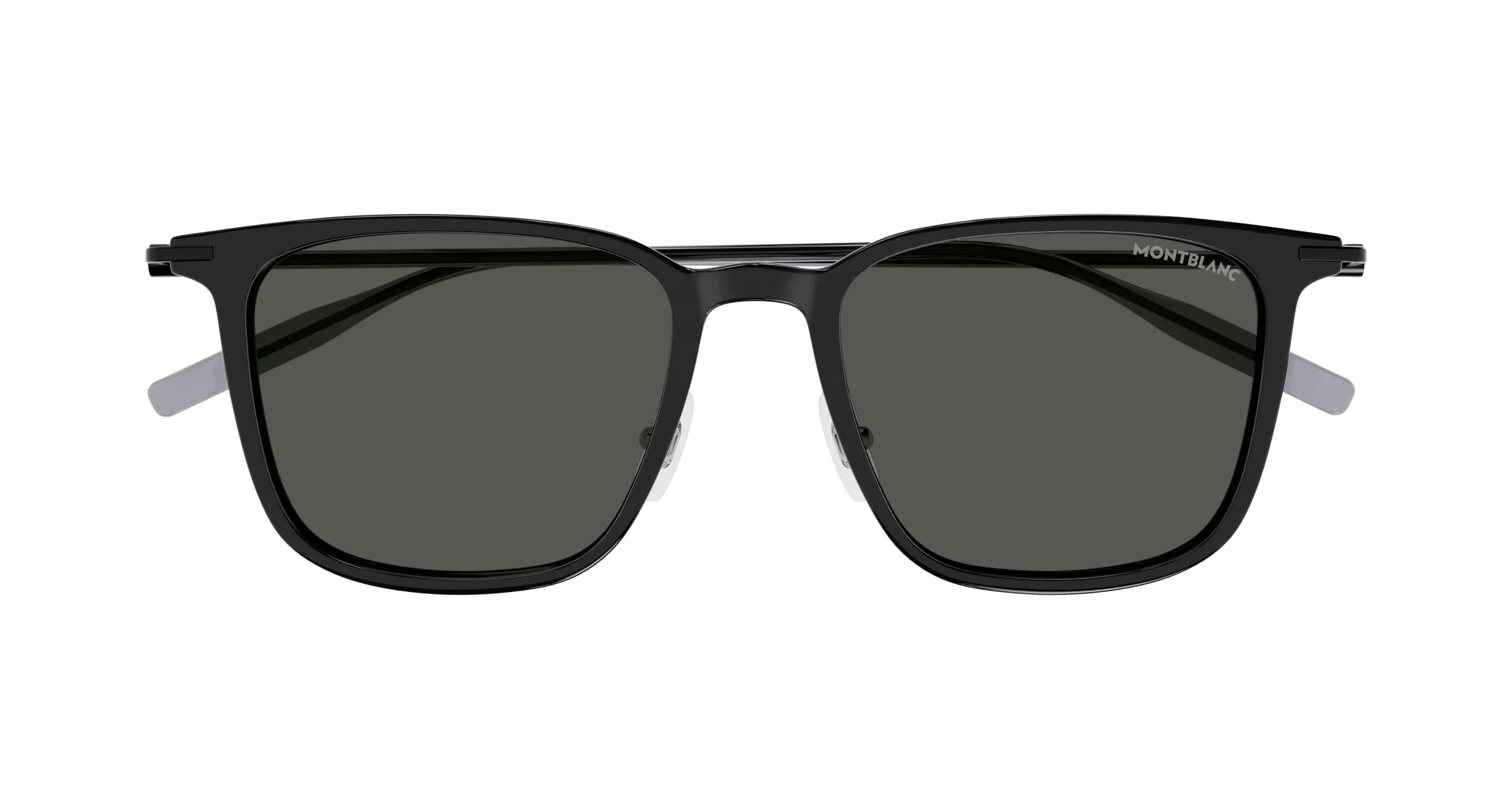 Montblanc MB0354S 001 Occhiali da sole Iniettato Nero Grigio Squadrata - immagine 2