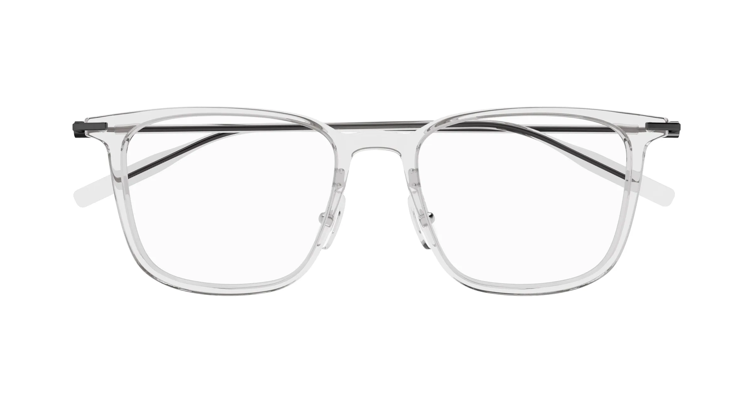 Montblanc MB0354O 003 Montature da vista Iniettato Cristallo Trasparente Squadrata - immagine 2