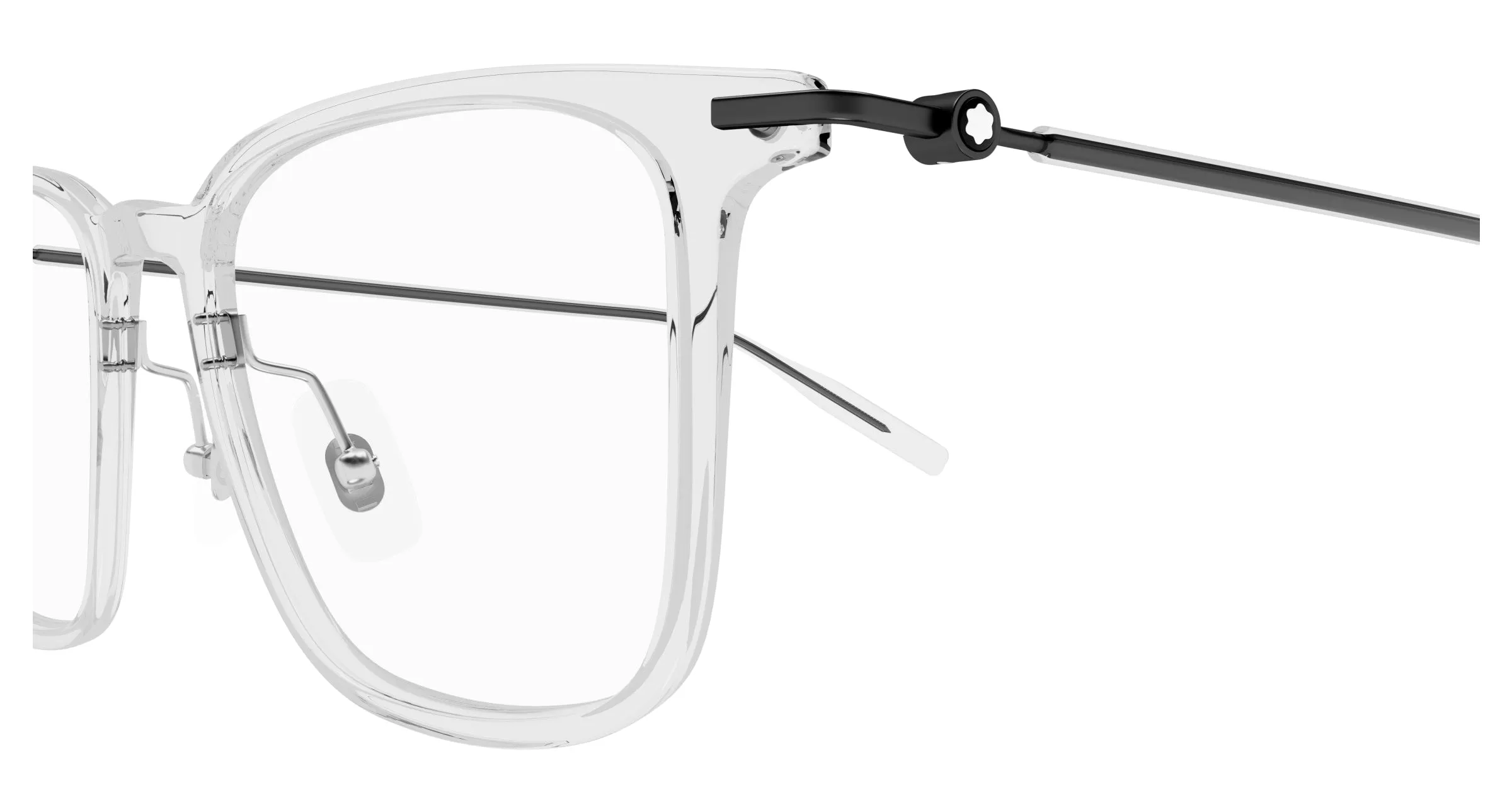 Montblanc MB0354O 003 Montature da vista Iniettato Cristallo Trasparente Squadrata - immagine 3