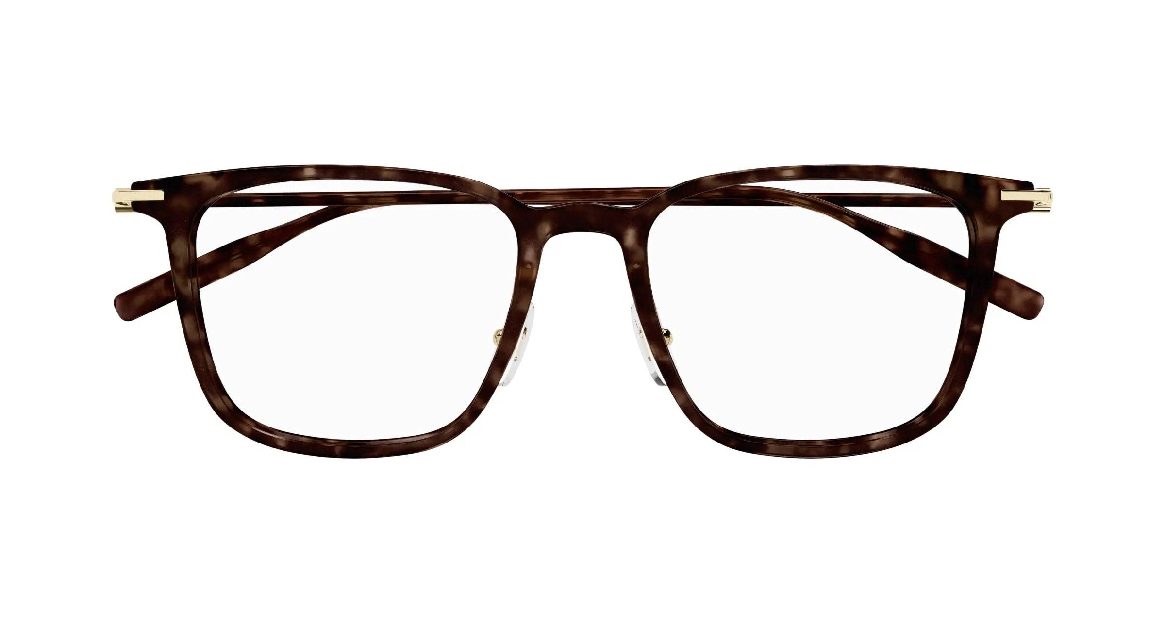 Montblanc MB0354O 002 Montature da vista Iniettato Havana Trasparente Squadrata - immagine 2