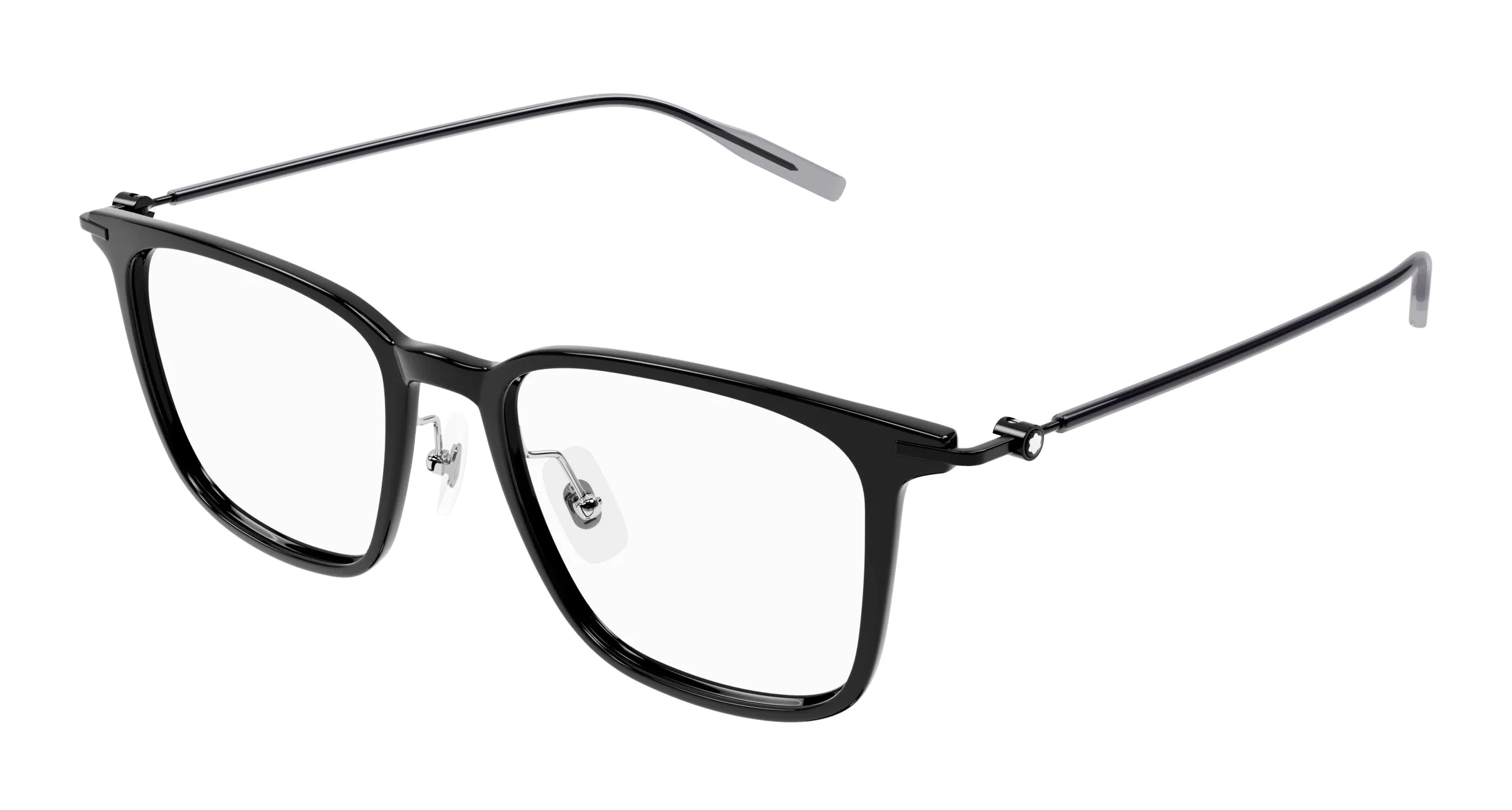 Montblanc MB0354O 001 Montature da vista Iniettato Nero Trasparente Squadrata - immagine 1