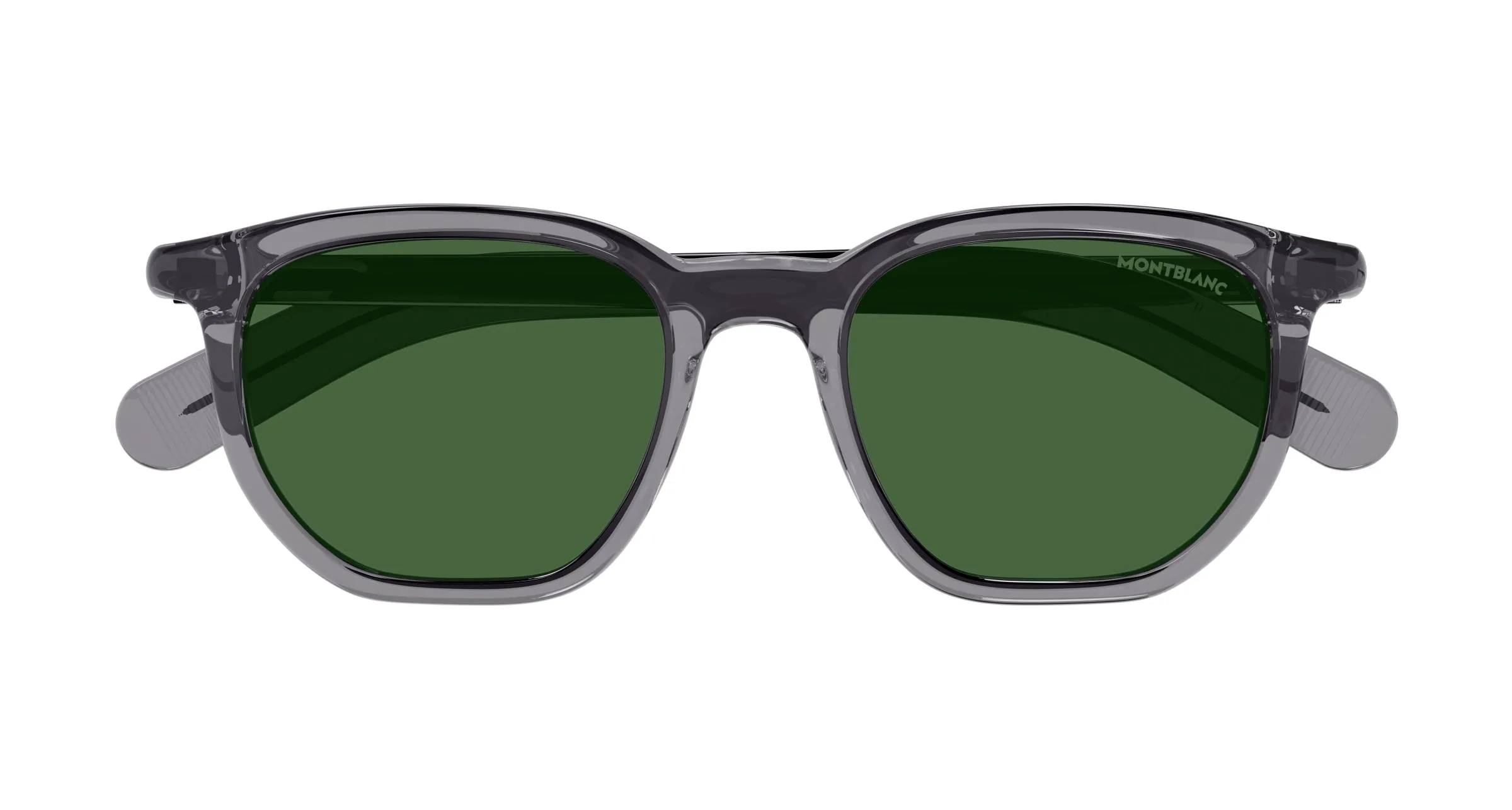 Montblanc MB0352S 003 Occhiali da sole Grigio Verde Squadrata - immagine 2