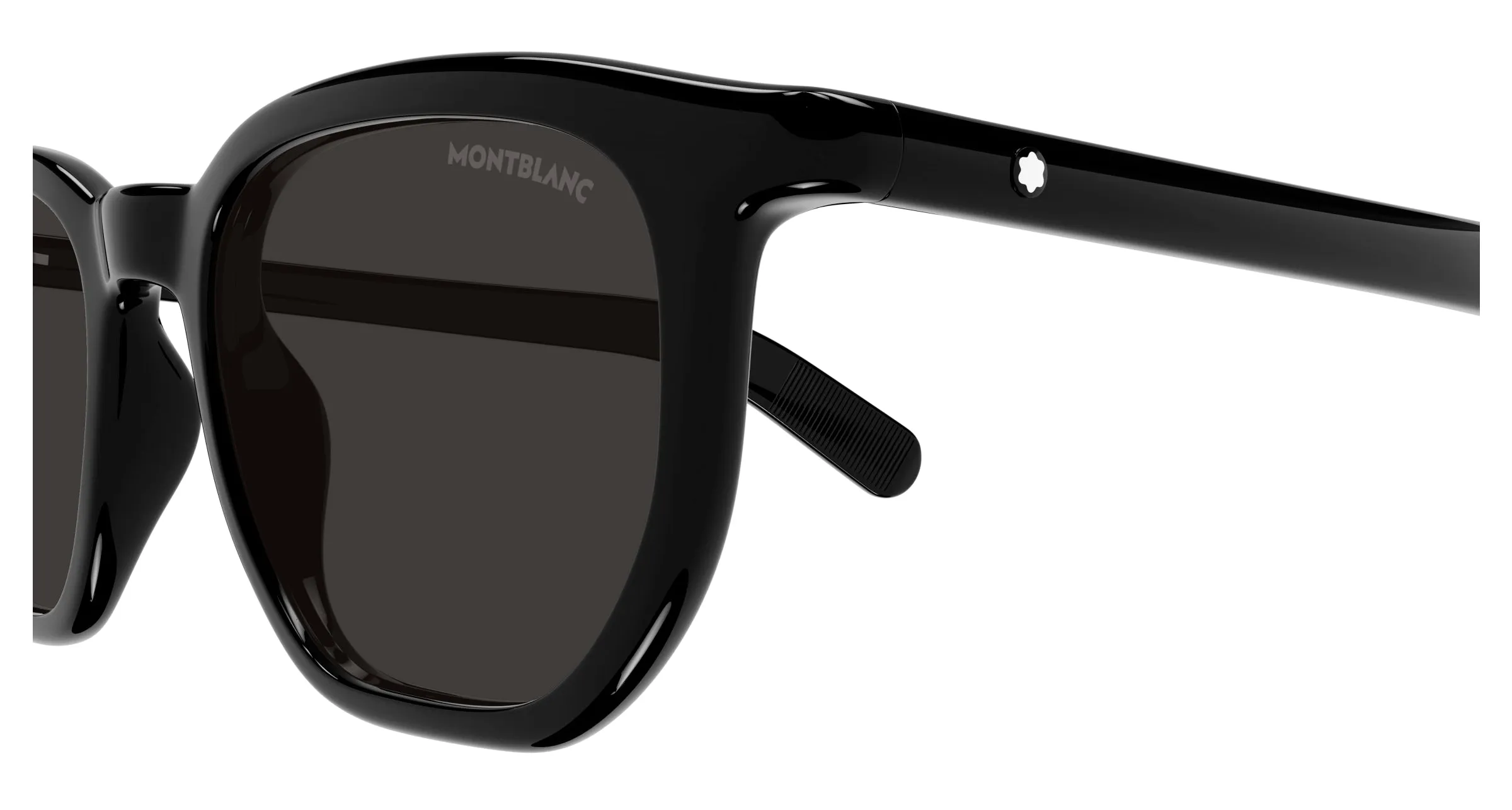 Montblanc MB0352S 001 Occhiali da sole Nero Grigio Squadrata - immagine 3