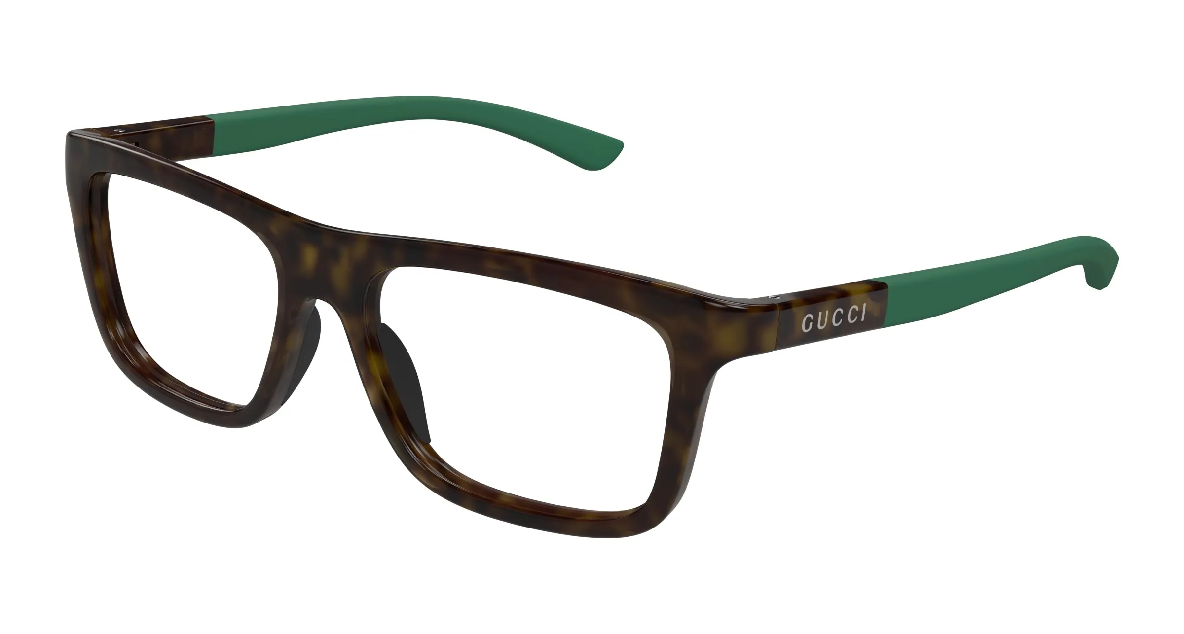 Gucci GG1737O 004 Montature da vista Iniettato Havana Trasparente Squadrata - immagine 1