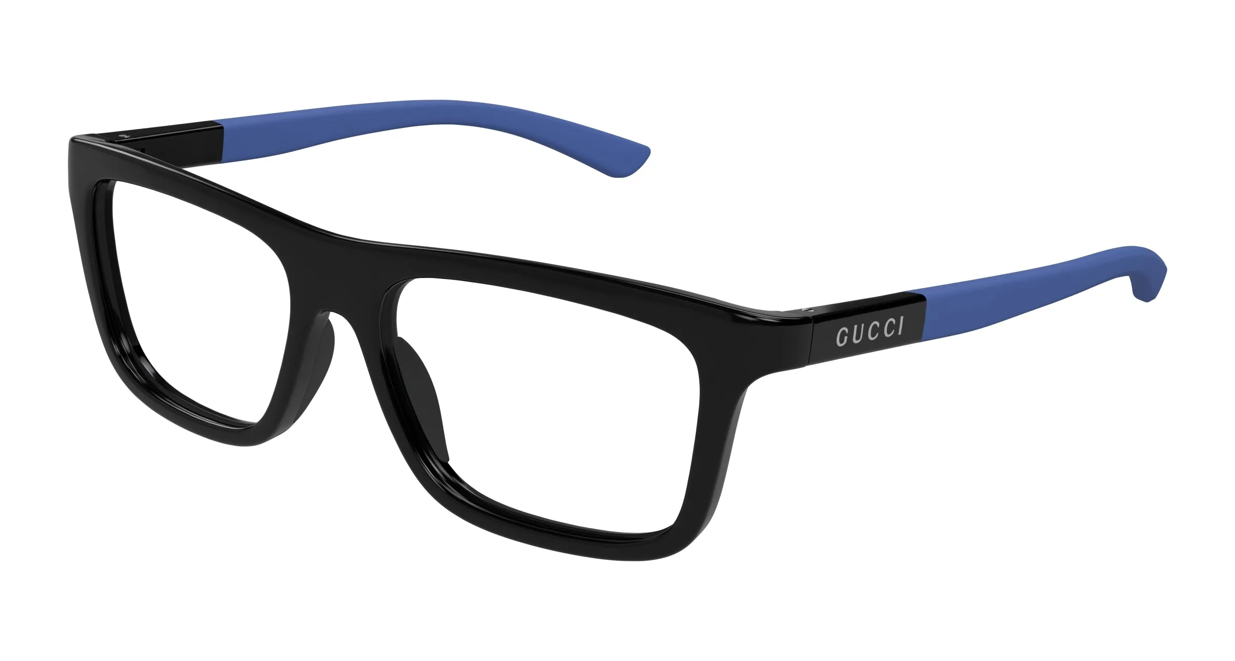Gucci Uomo GG1737O 003 Montature da vista Iniettato Nero Trasparente Squadrata - immagine 1