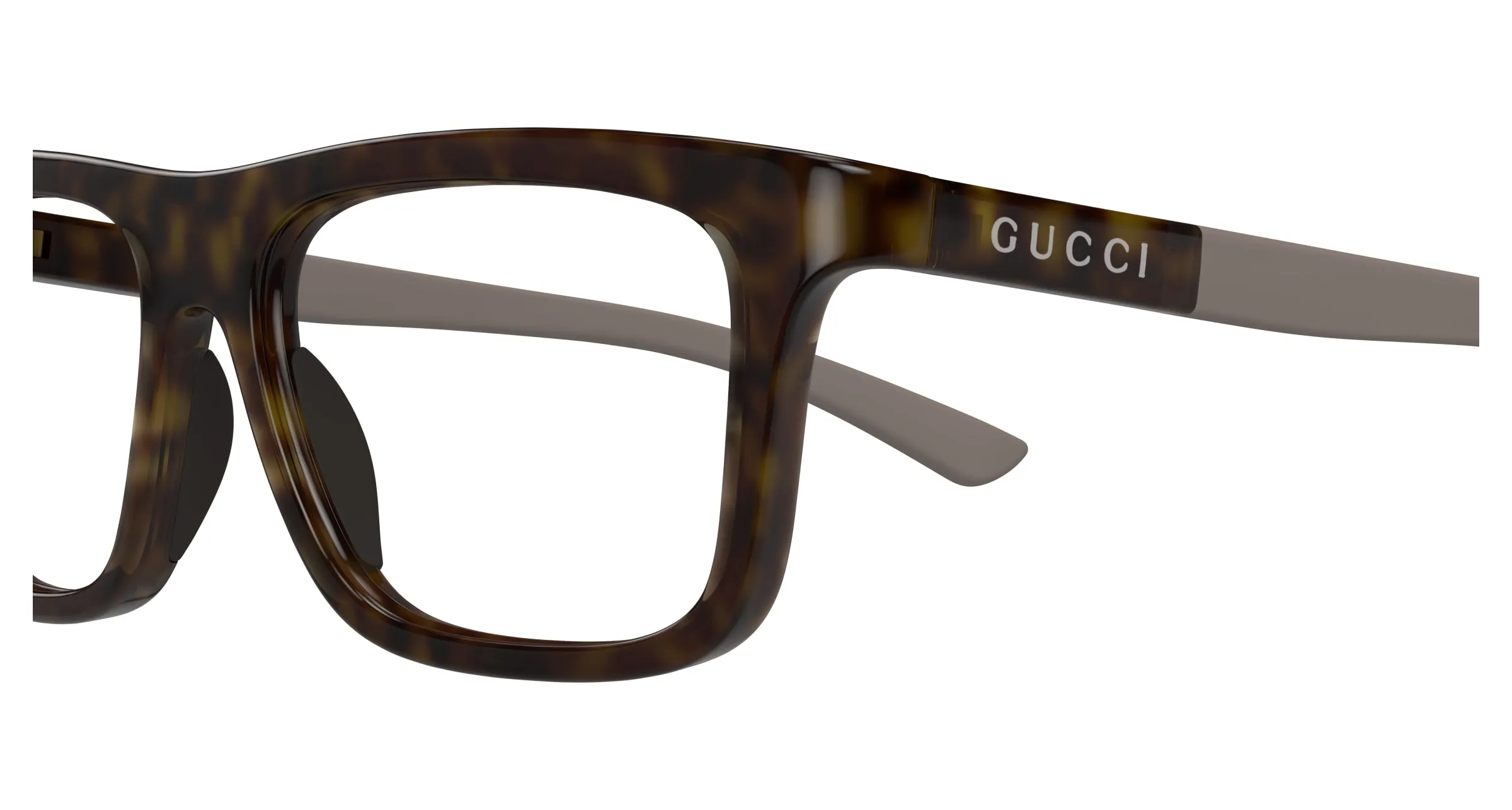 Gucci Uomo GG1737O 002 Montature da vista Iniettato Havana Trasparente Squadrata - immagine 3