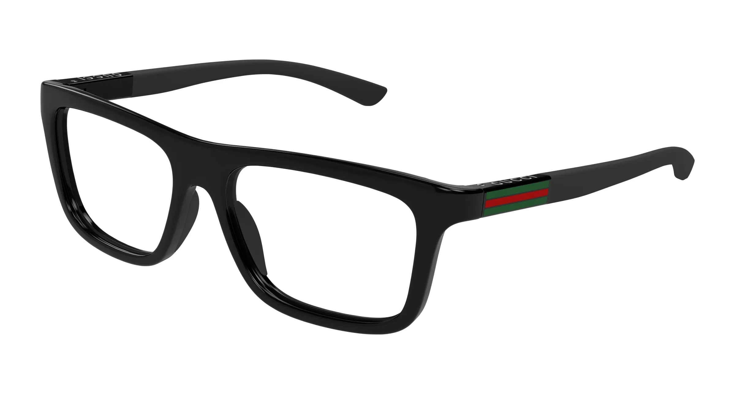 Gucci GG1737O 001 Montature da vista Iniettato Nero Trasparente Squadrata - immagine 1