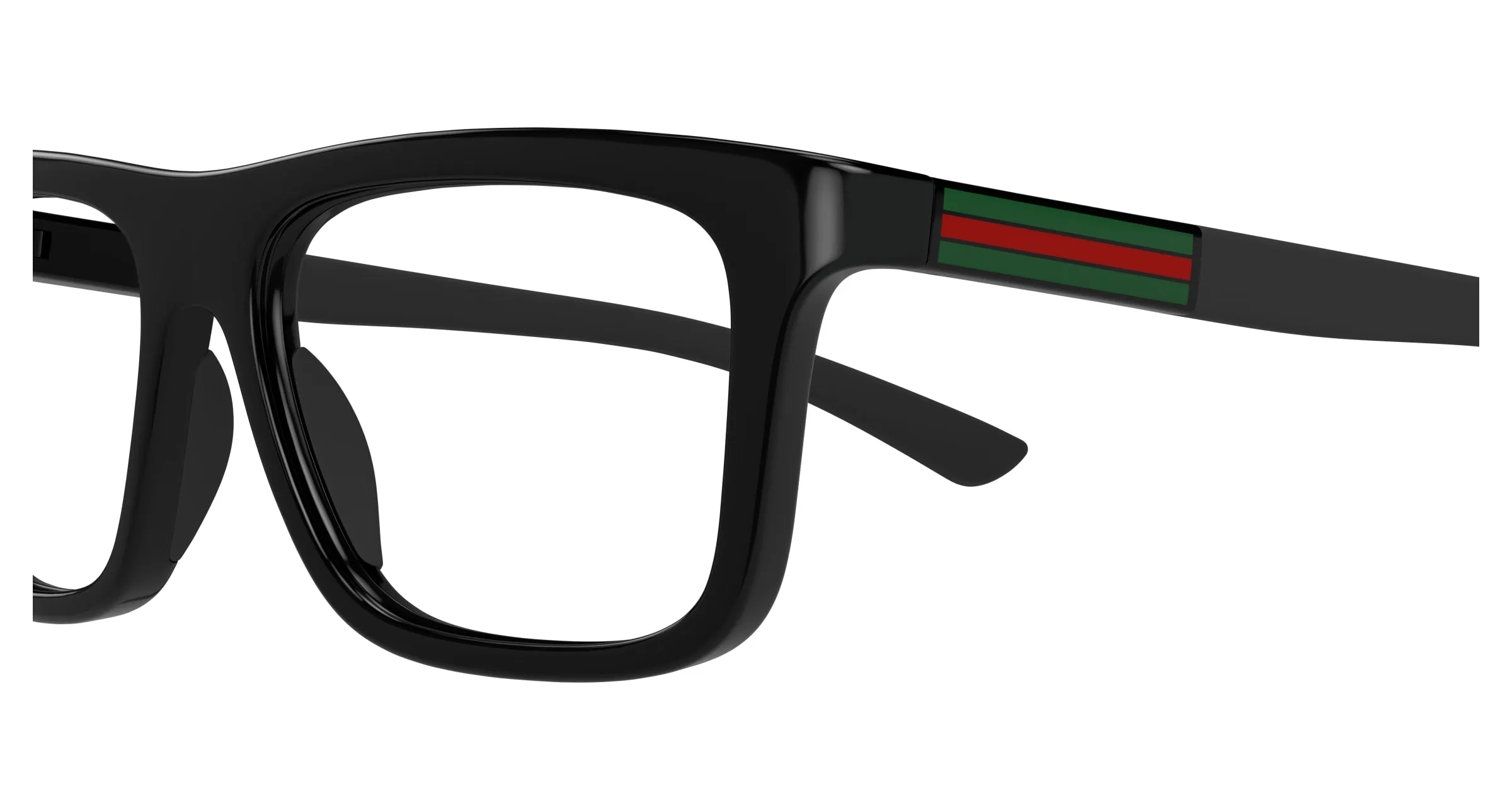 Gucci GG1737O 001 Montature da vista Iniettato Nero Trasparente Squadrata - immagine 3