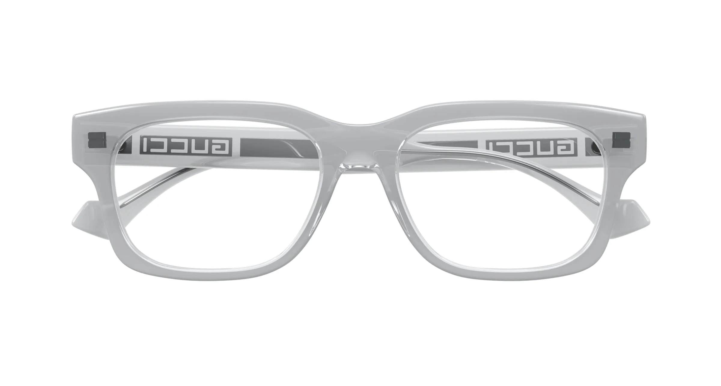 Gucci GG1731O 003 Montature da vista Acetato Grigio Trasparente Squadrata - immagine 2