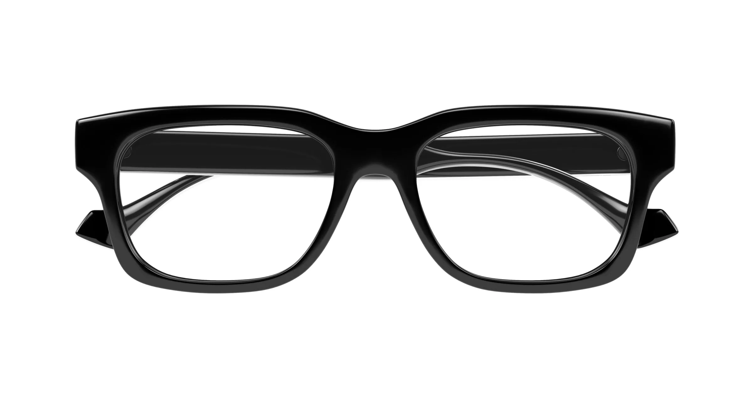 Gucci GG1731O 001 Montature da vista Acetato Nero Trasparente Squadrata - immagine 2