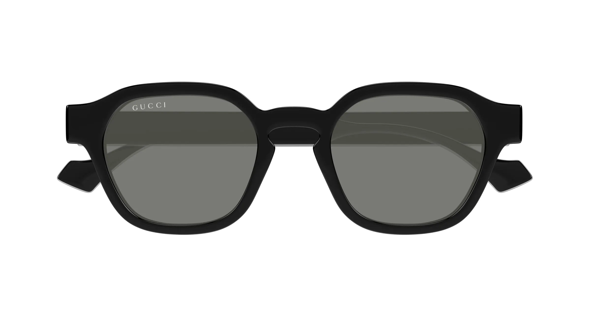 Gucci GG1730S 001 Occhiali da sole Iniettato Nero Grigio Rotonda - immagine 2