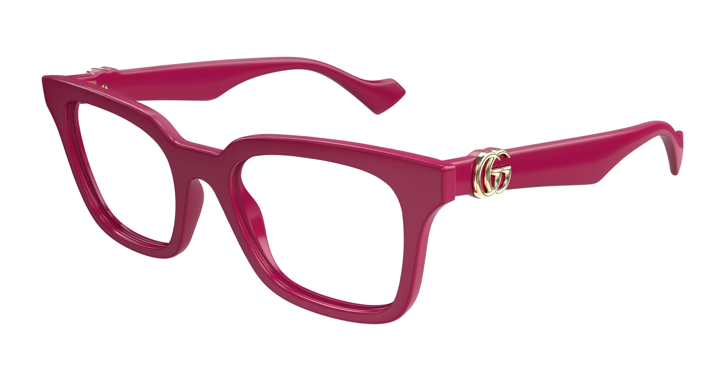 Gucci GG1728O 004 Montature da vista Iniettato Rosso Trasparente Squadrata - immagine 1