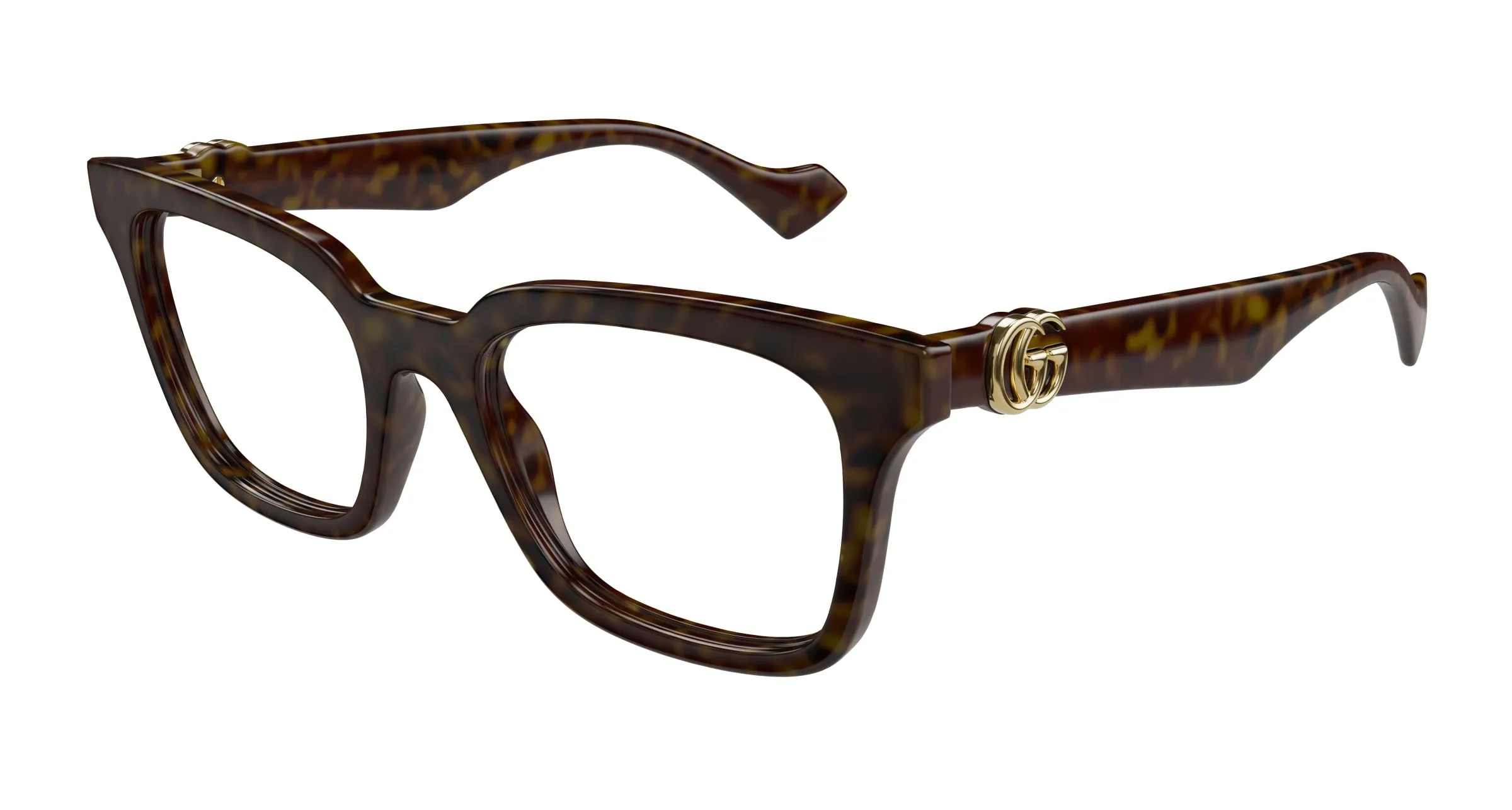 Gucci GG1728O 002 Montature da vista Iniettato Havana Trasparente Squadrata - immagine 1