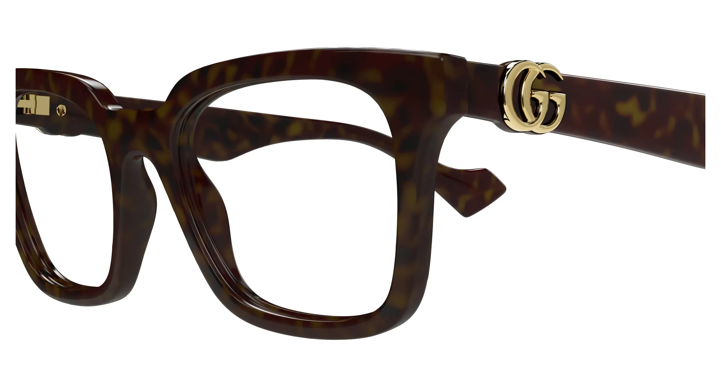 Gucci GG1728O 002 Montature da vista Iniettato Havana Trasparente Squadrata - immagine 3