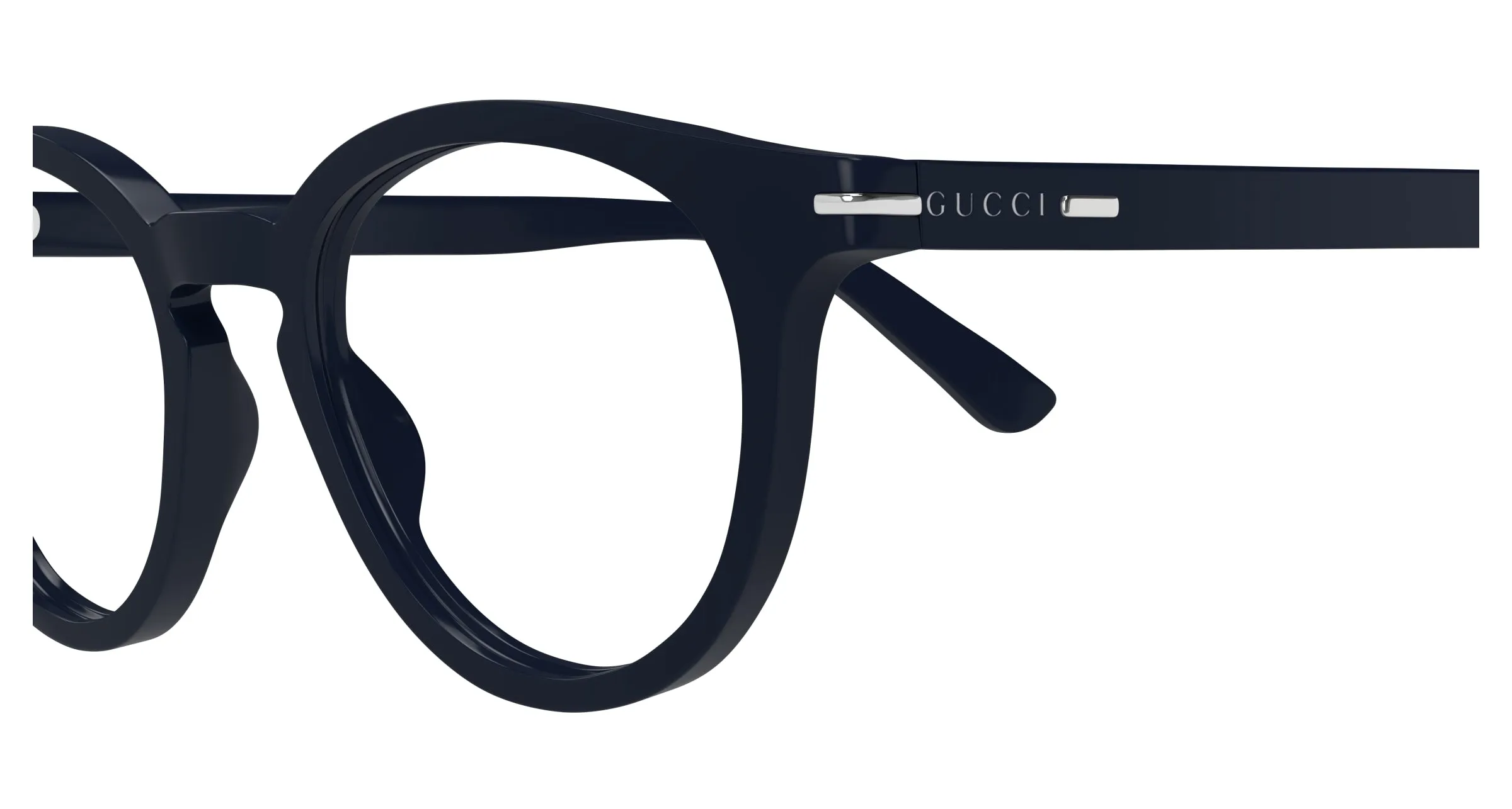 Gucci GG1727O 003 Montature da vista Acetato Blu Trasparente Rotonda - immagine 3