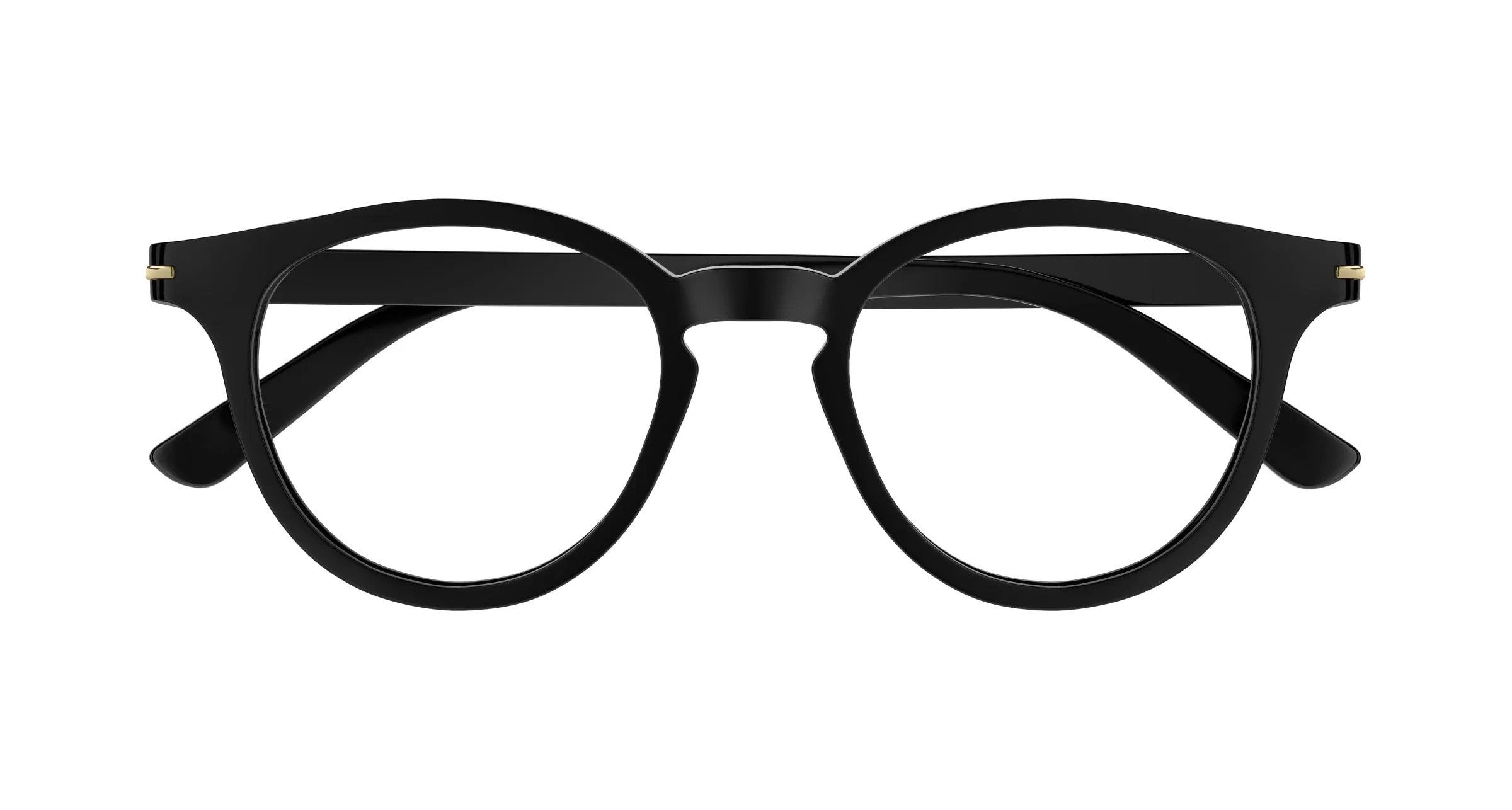Gucci GG1727O 001 Montature da vista Acetato Nero Trasparente Rotonda - immagine 2
