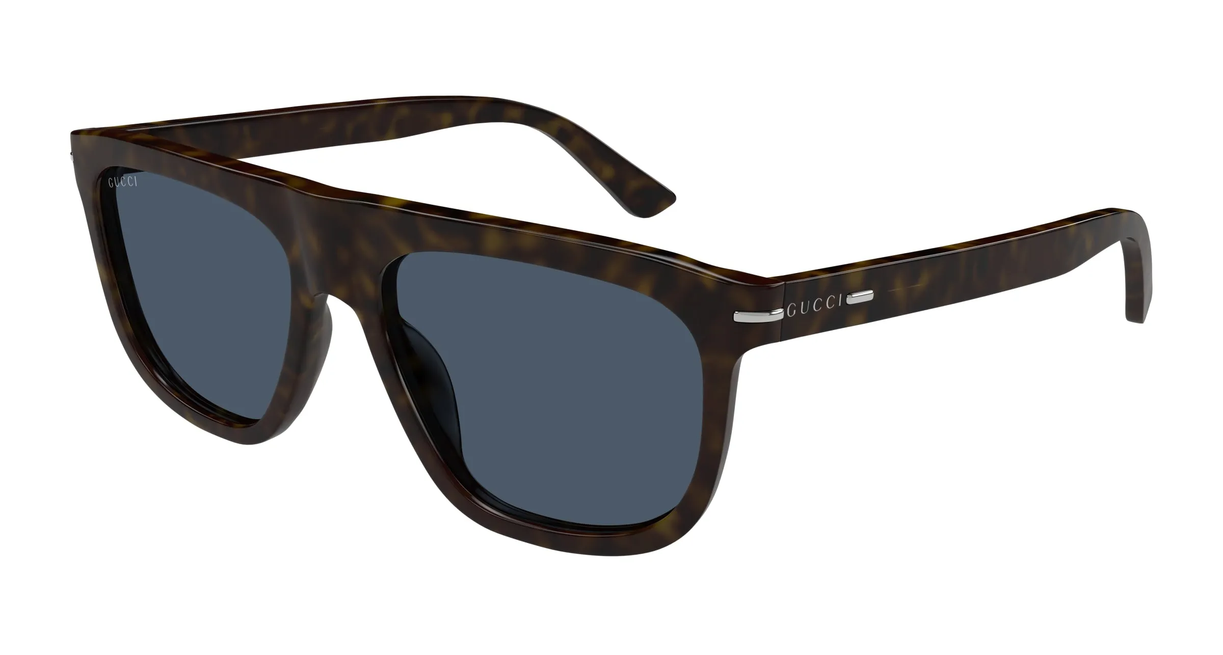 Gucci GG1726S 002 Occhiali da sole Acetato Havana Blu Rotonda - immagine 1