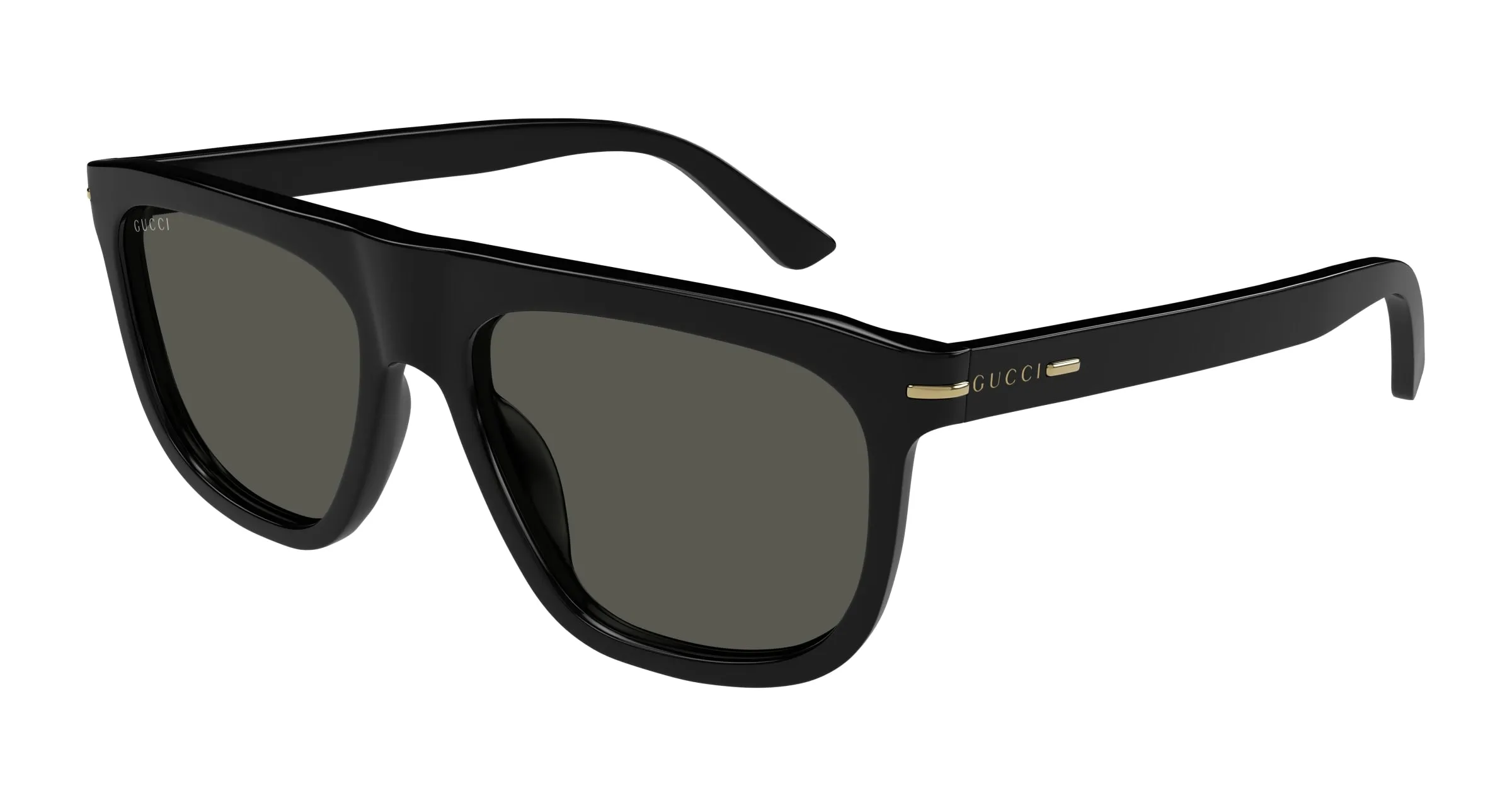 Gucci GG1726S 001 Occhiali da sole Acetato Nero Grigio Rotonda - immagine 1