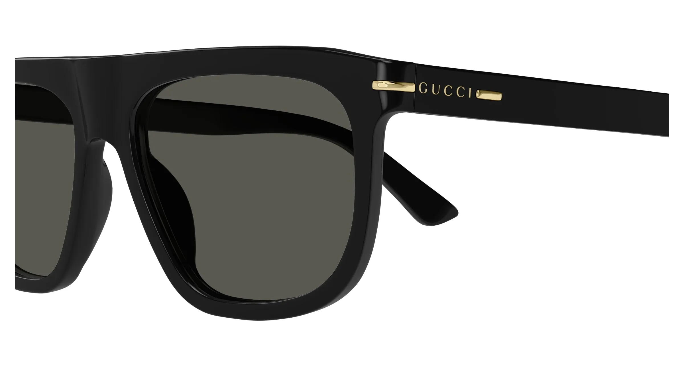 Gucci GG1726S 001 Occhiali da sole Acetato Nero Grigio Rotonda - immagine 3