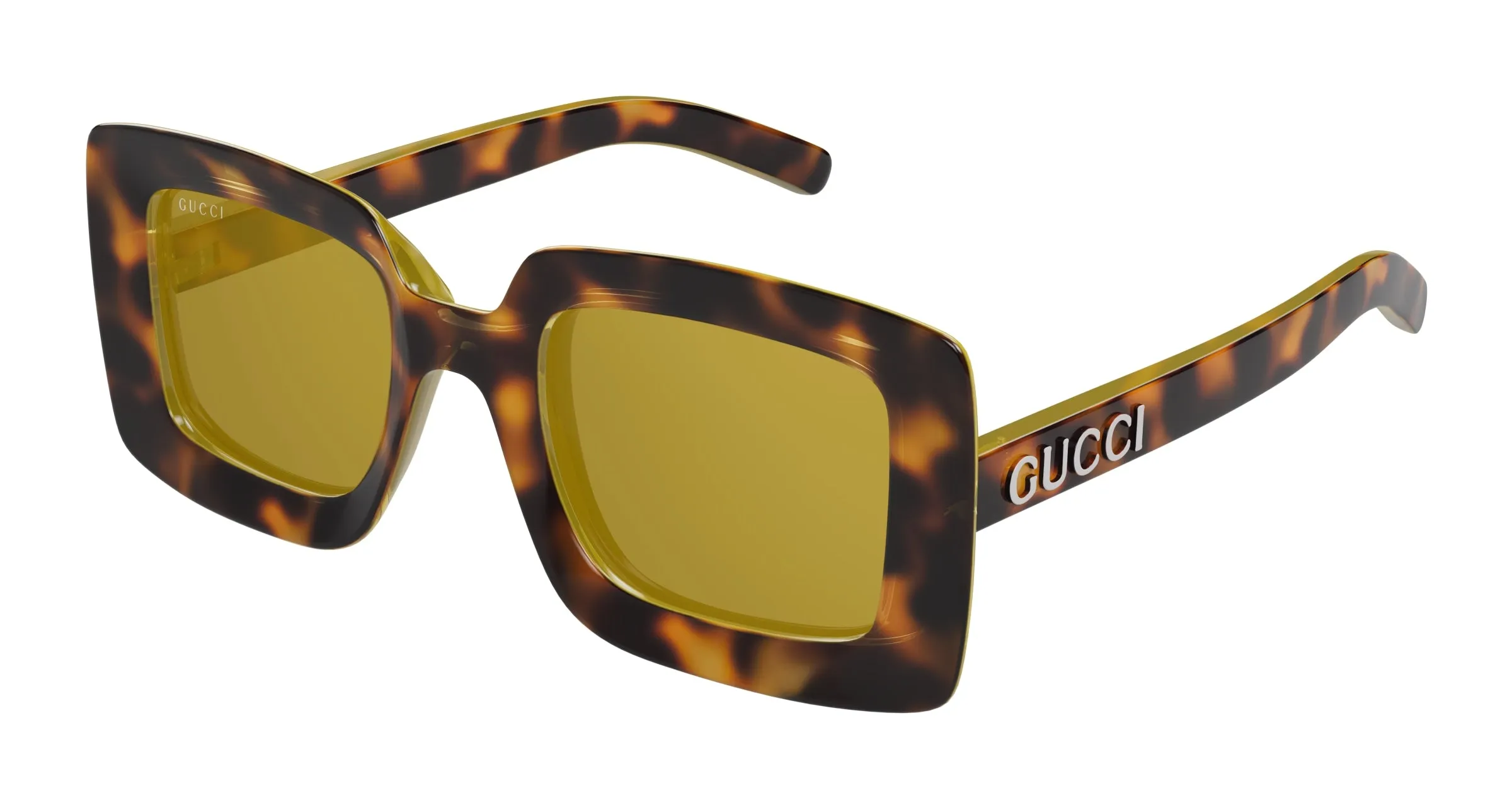 Gucci Donna GG1718S 002 Occhiali da sole Iniettato Havana Marrone Squadrata - immagine 1