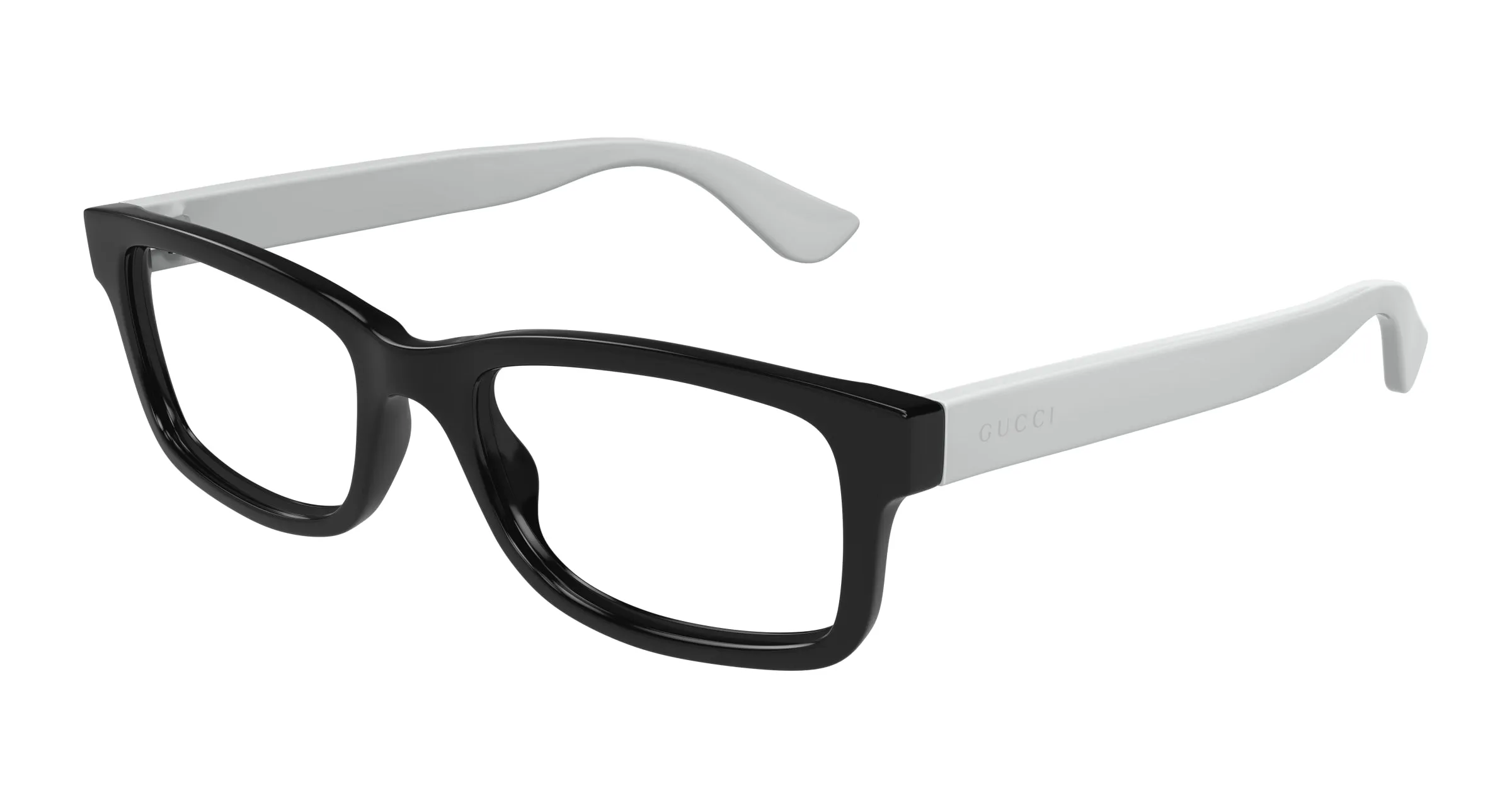 Gucci GG1717O 005 Montature da vista Iniettato Nero Trasparente Squadrata - immagine 1