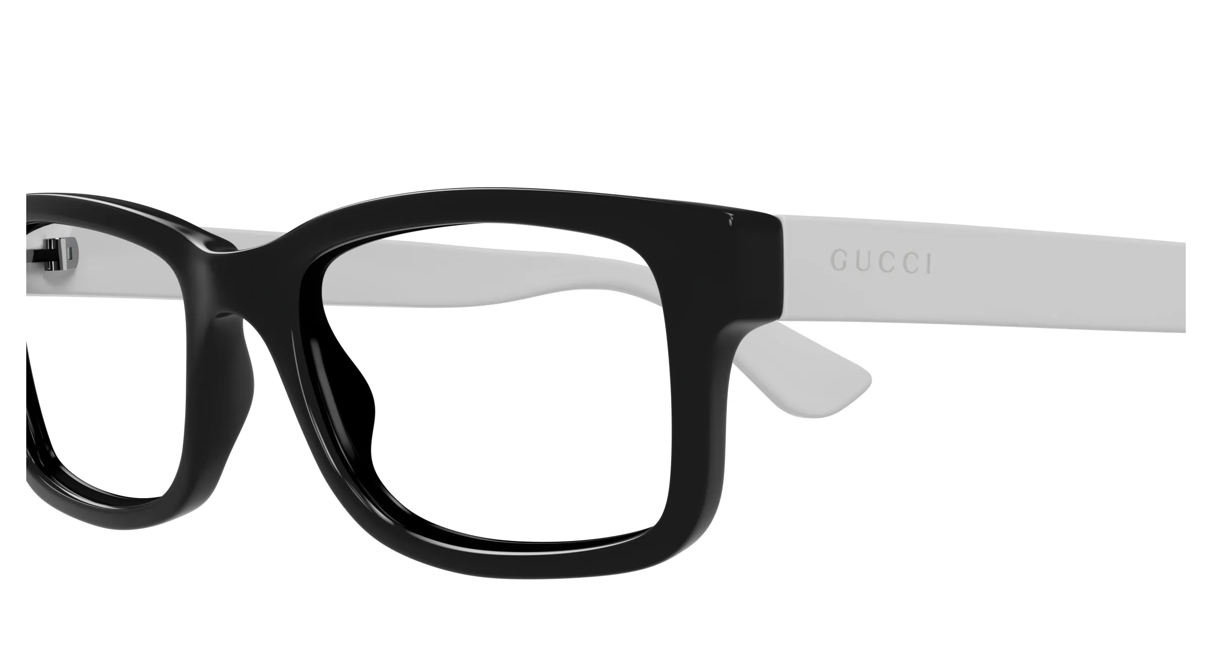 Gucci GG1717O 005 Montature da vista Iniettato Nero Trasparente Squadrata - immagine 3