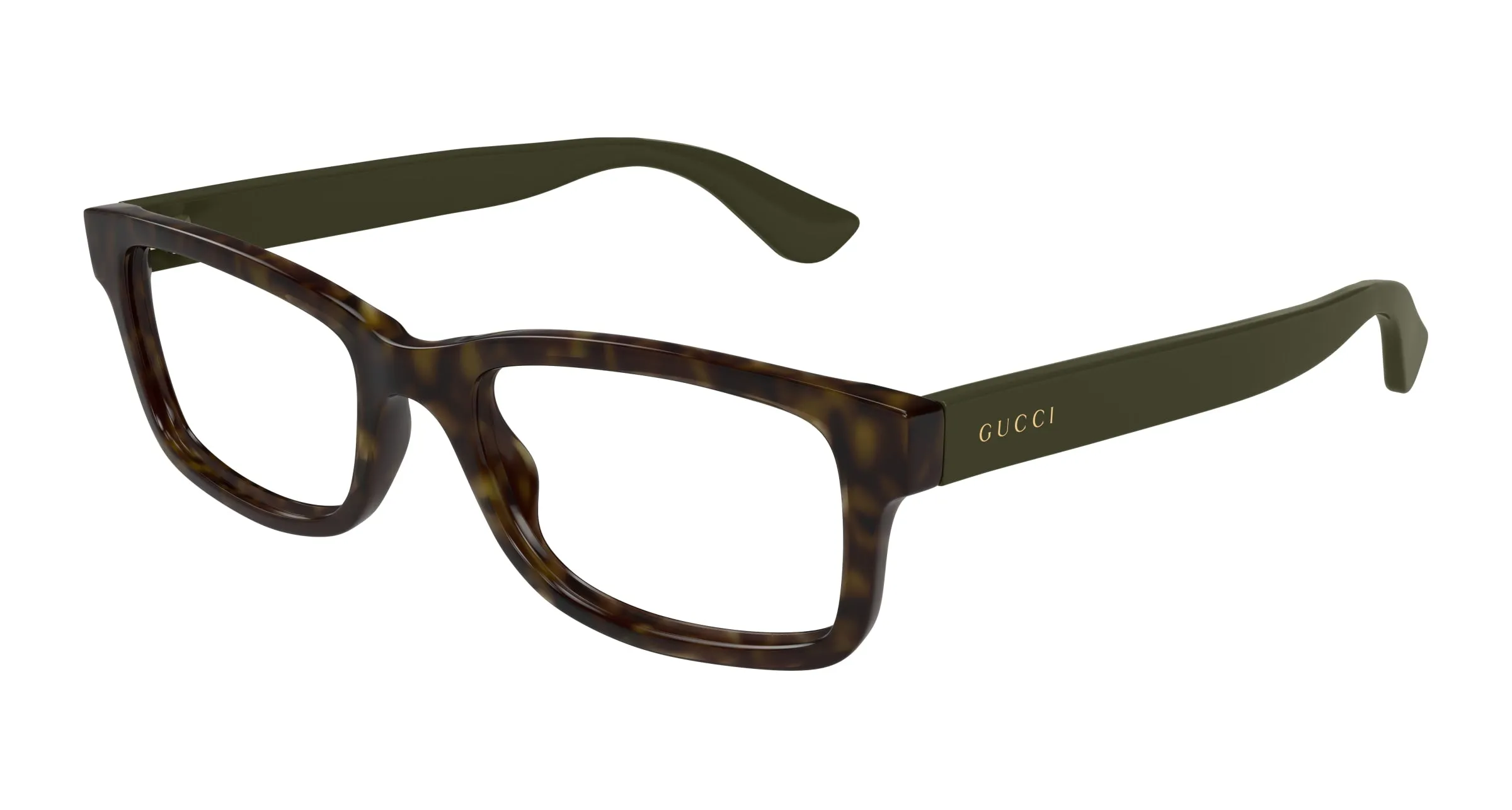 Gucci GG1717O 004 Montature da vista Iniettato Havana Trasparente Squadrata - immagine 1