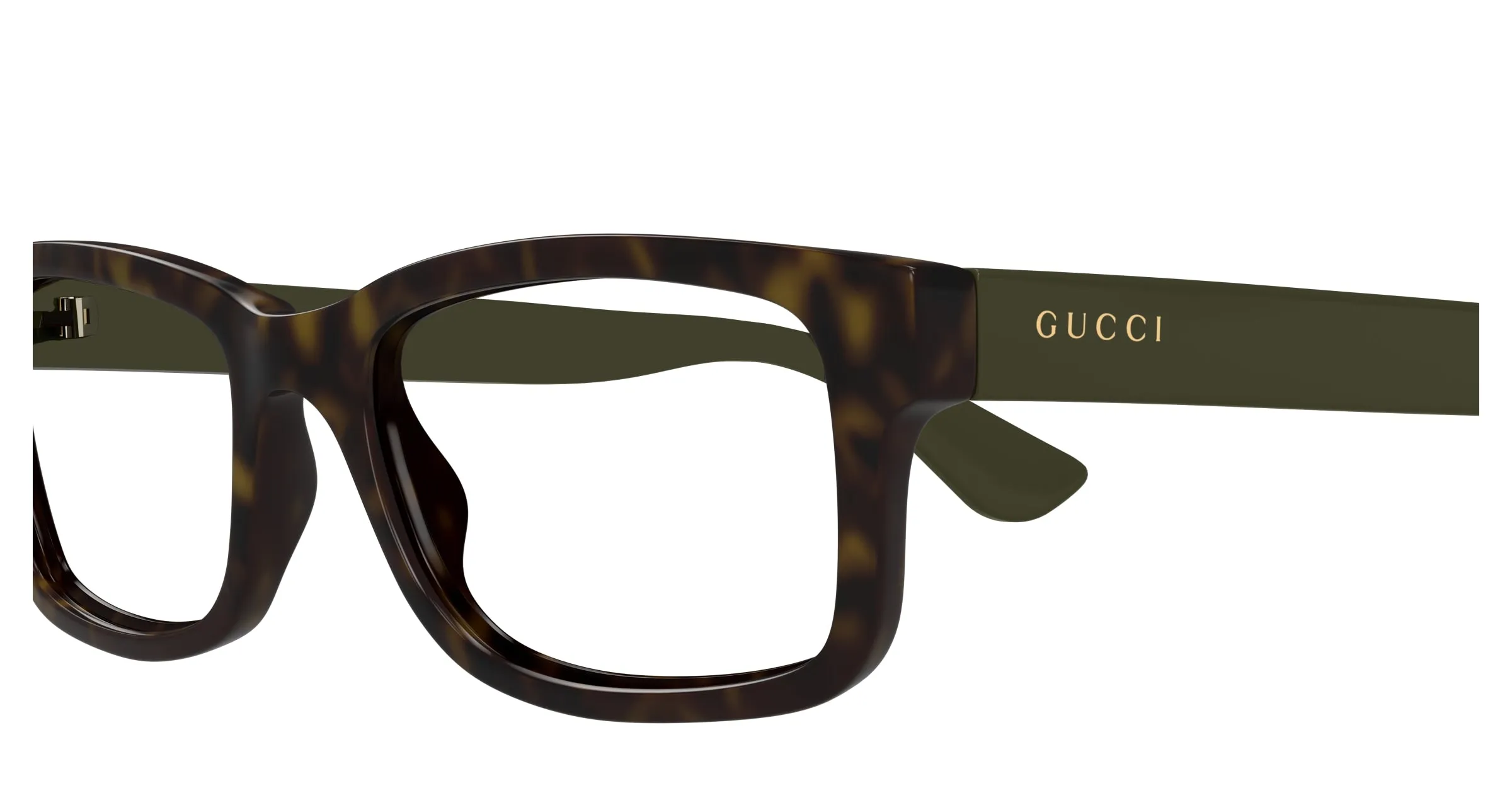 Gucci GG1717O 004 Montature da vista Iniettato Havana Trasparente Squadrata - immagine 3