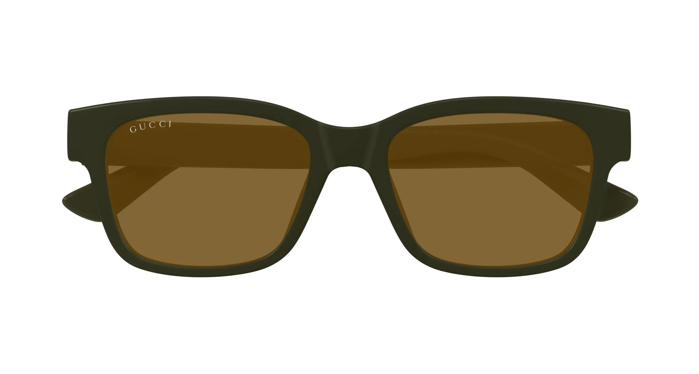 Gucci GG1716S 004 Occhiali da sole Iniettato Verde Marrone Squadrata - immagine 2