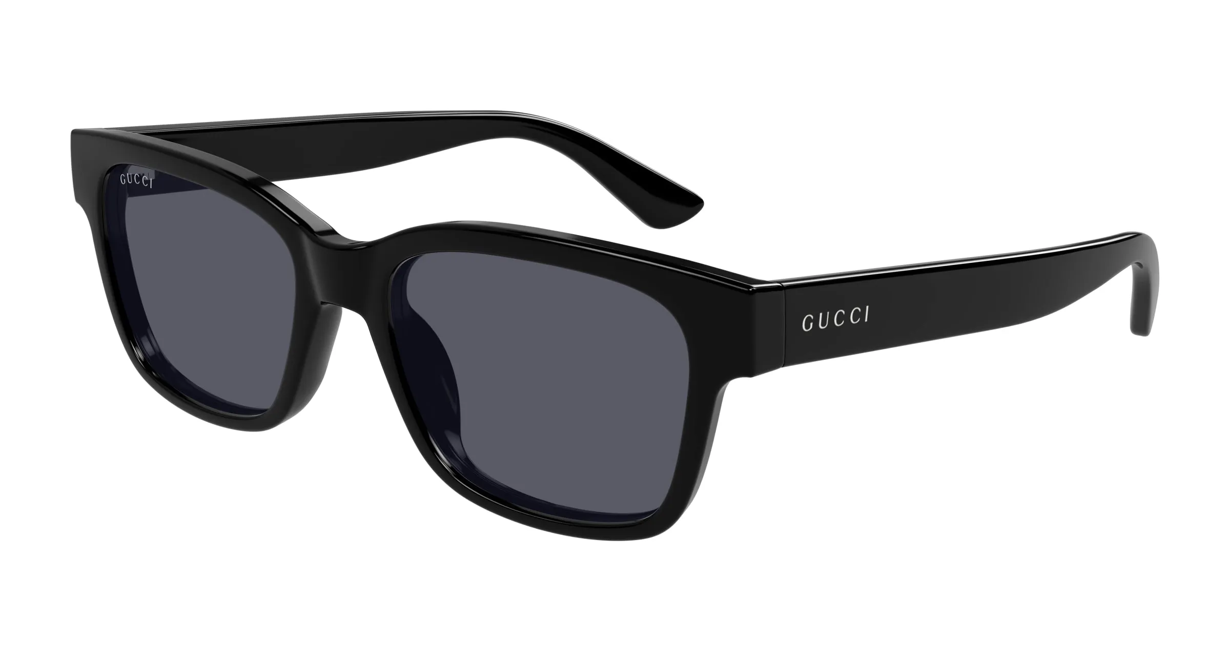 Gucci GG1716S 001 Occhiali da sole Iniettato Nero Grigio Squadrata - immagine 1
