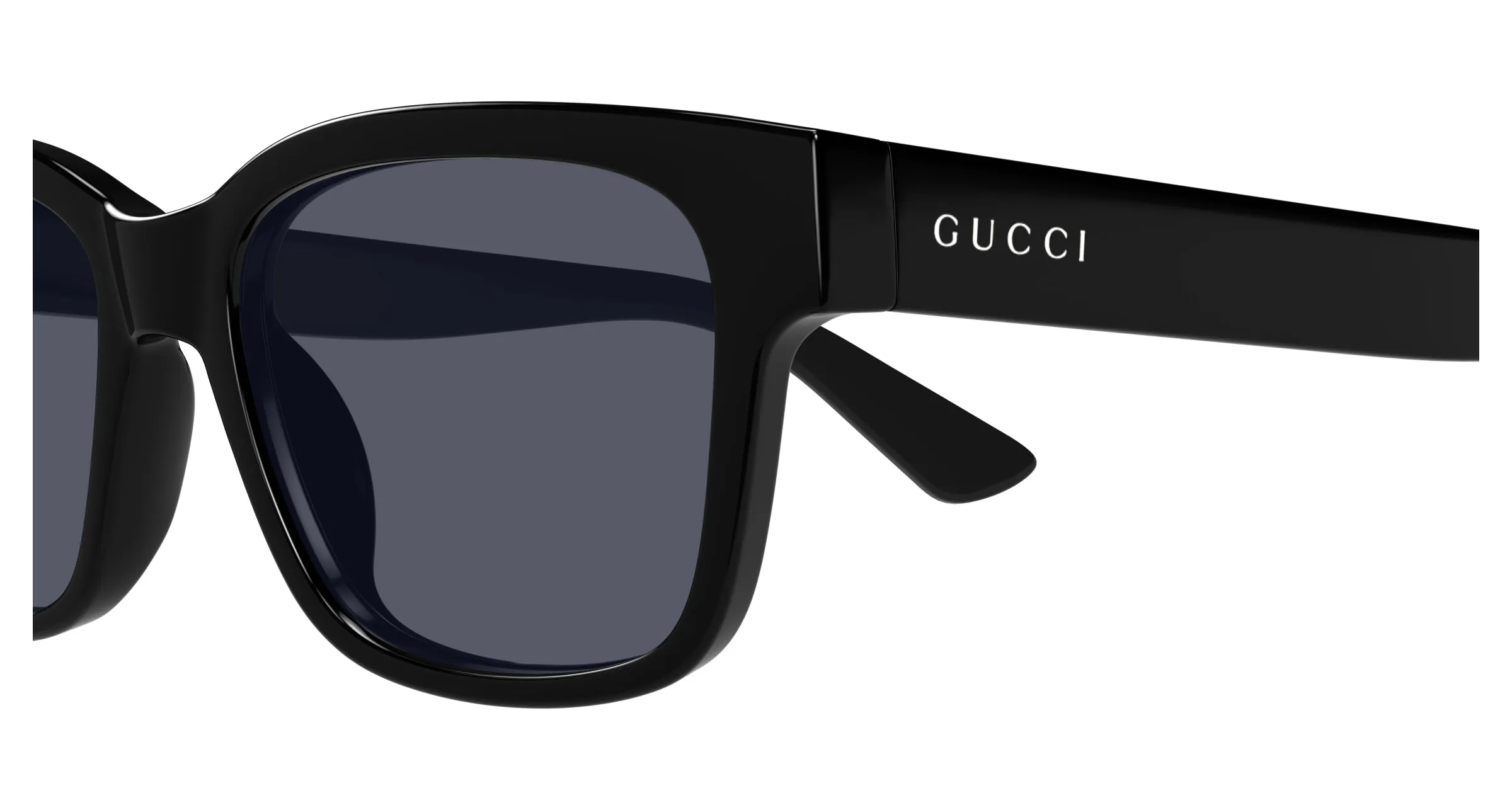 Gucci GG1716S 001 Occhiali da sole Iniettato Nero Grigio Squadrata - immagine 3