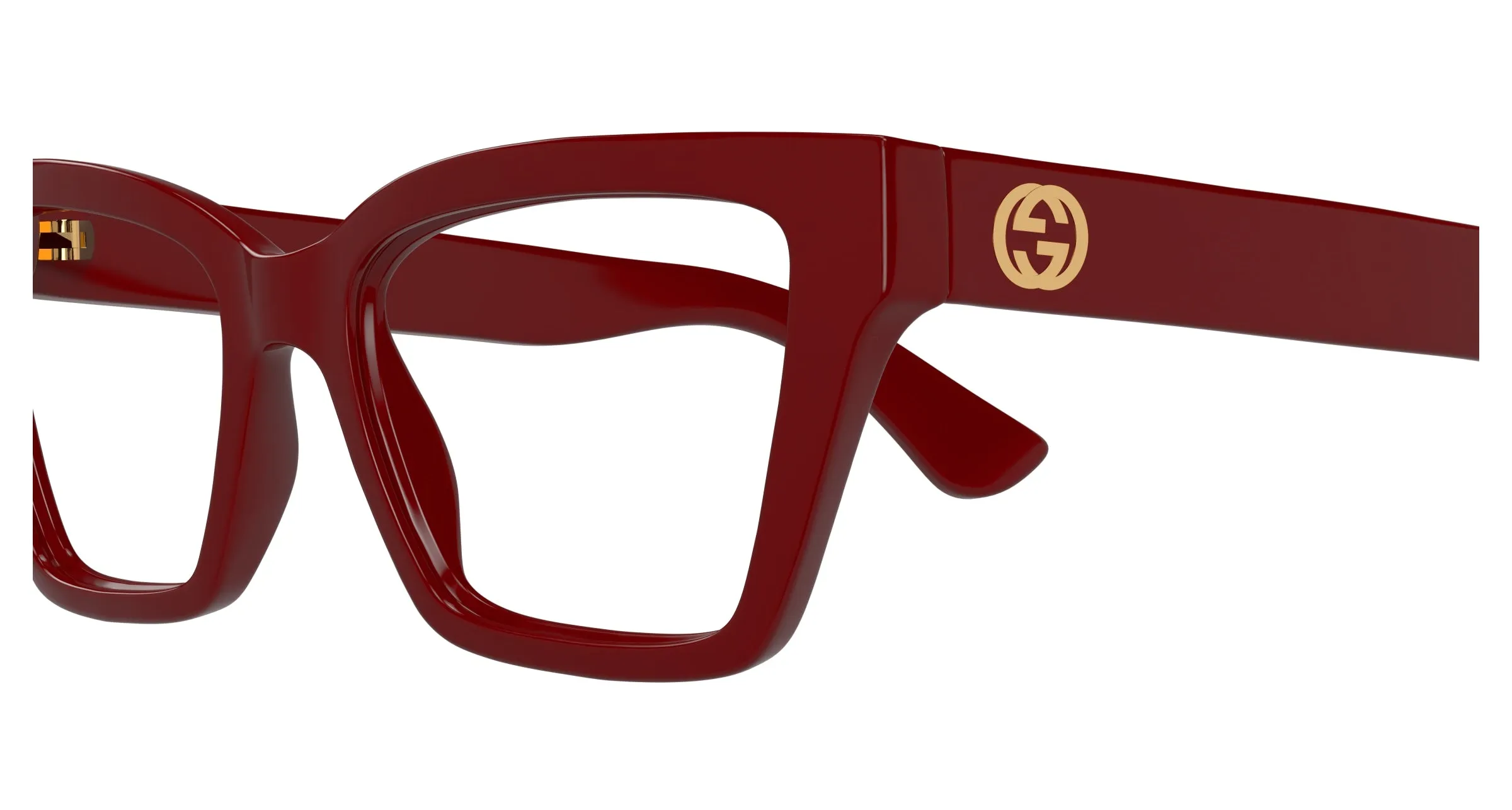Gucci GG1715O 003 Montature da vista Iniettato Bordeaux Trasparente Cat Eye - immagine 3