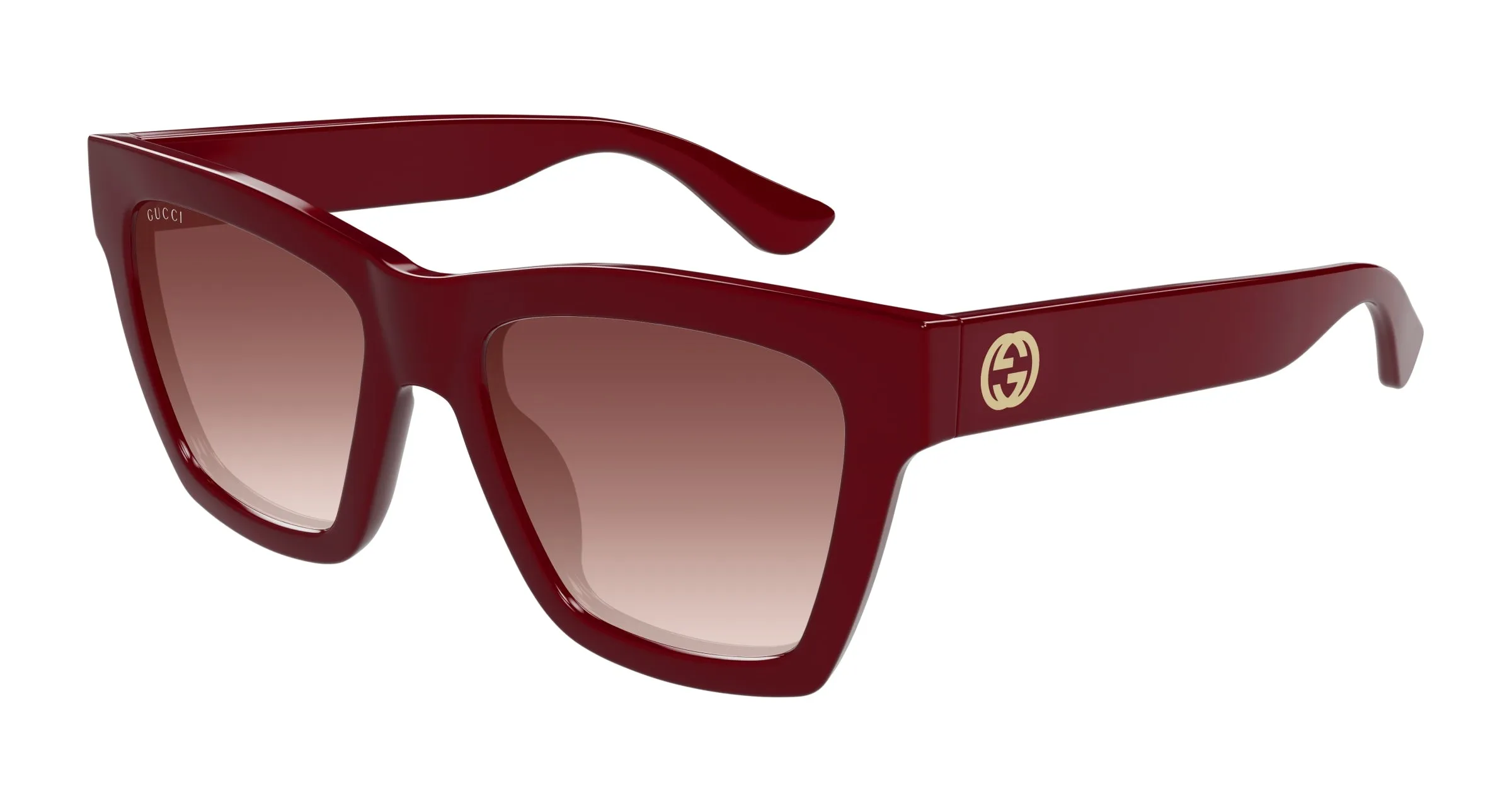 Gucci GG1714S 003 Occhiali da sole Iniettato Bordeaux Rosso Cat Eye - immagine 1