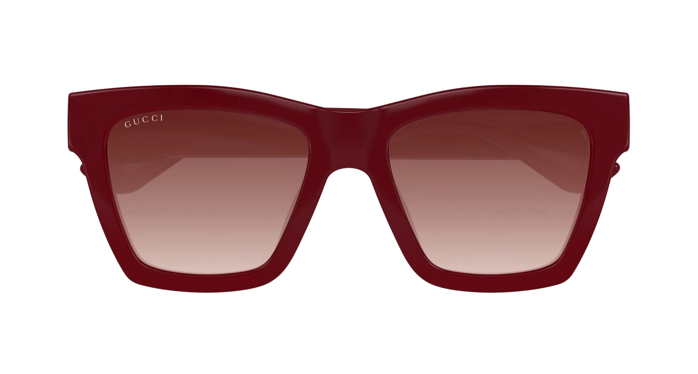Gucci GG1714S 003 Occhiali da sole Iniettato Bordeaux Rosso Cat Eye - immagine 2