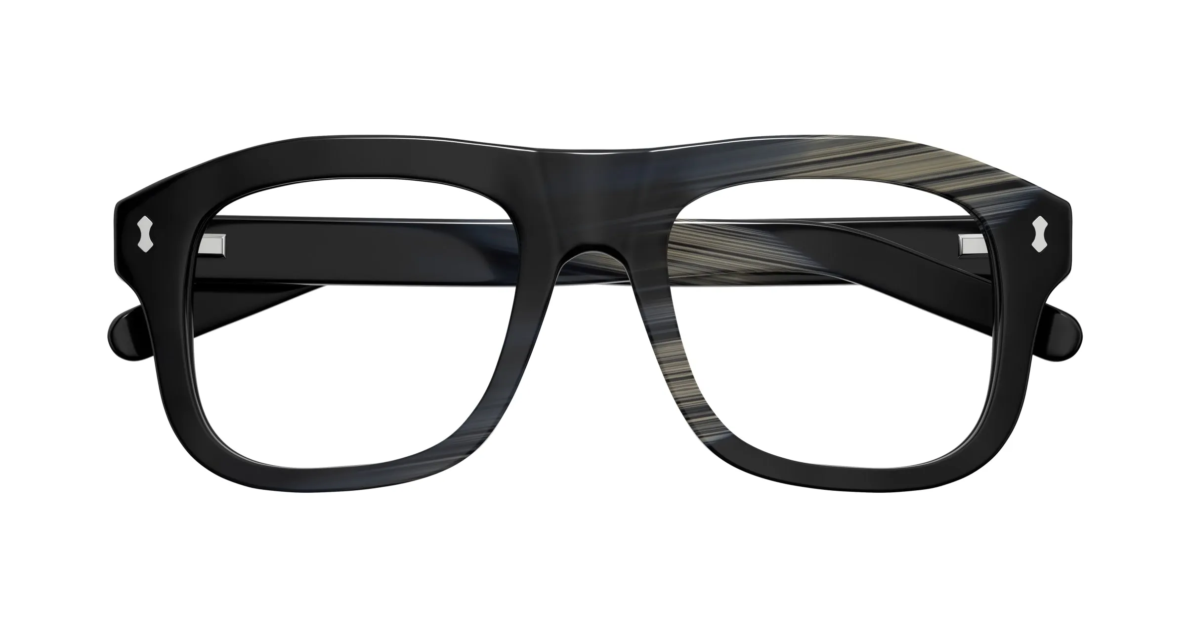 Gucci GG1712S 003 Occhiali da sole Acetato Nero Trasparente Pilot - immagine 2