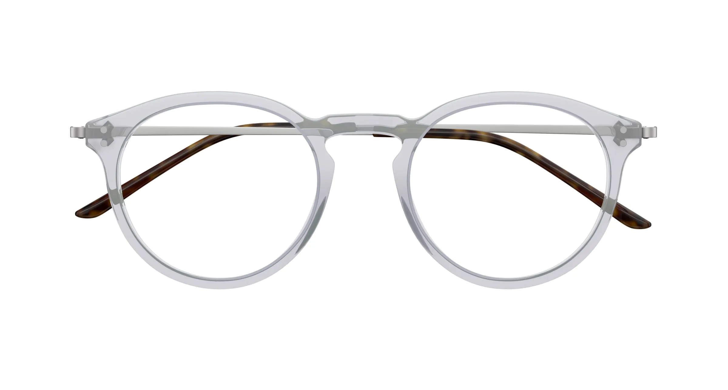 Gucci GG1710O 003 Montature da vista Acetato Grigio Trasparente Rotonda - immagine 2