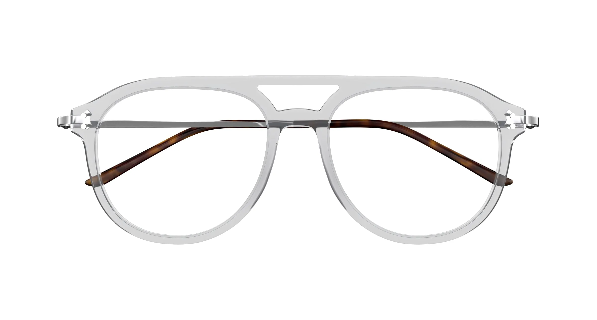 Gucci GG1708O 003 Montature da vista Acetato Grigio Trasparente Pilot - immagine 2