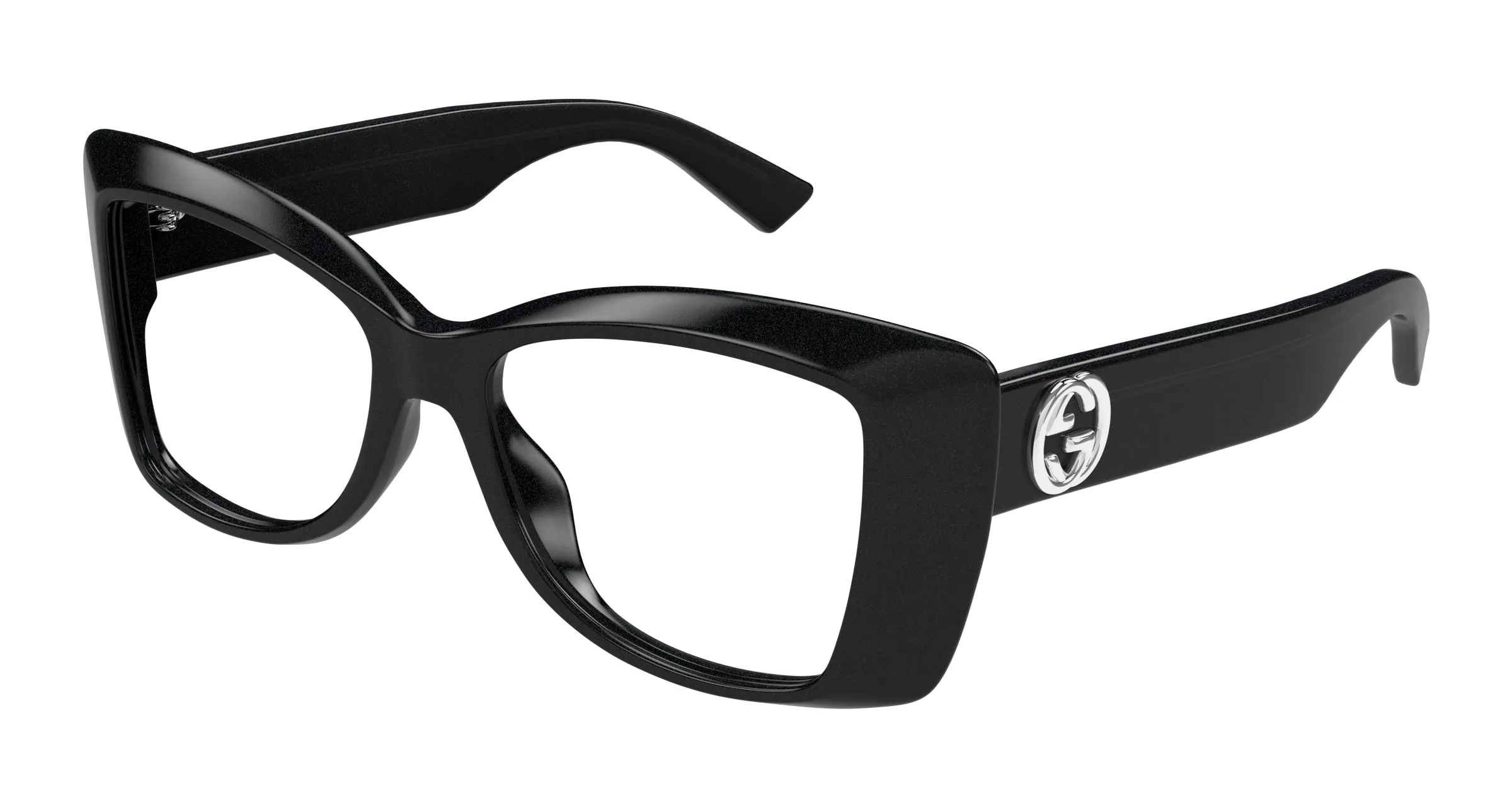 Gucci GG1697O 003 Montature da vista Acetato Nero Trasparente Squadrata - immagine 1