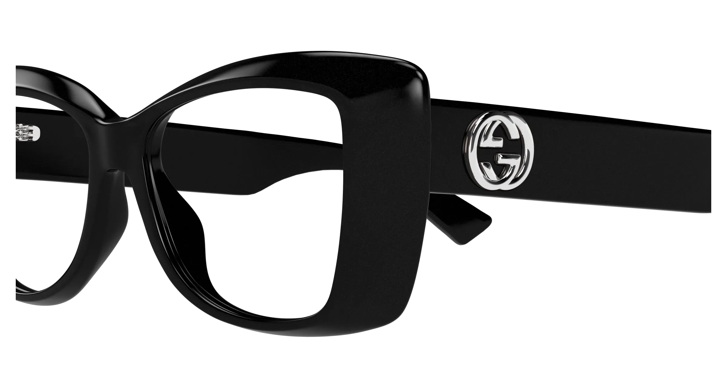 Gucci GG1697O 003 Montature da vista Acetato Nero Trasparente Squadrata - immagine 3