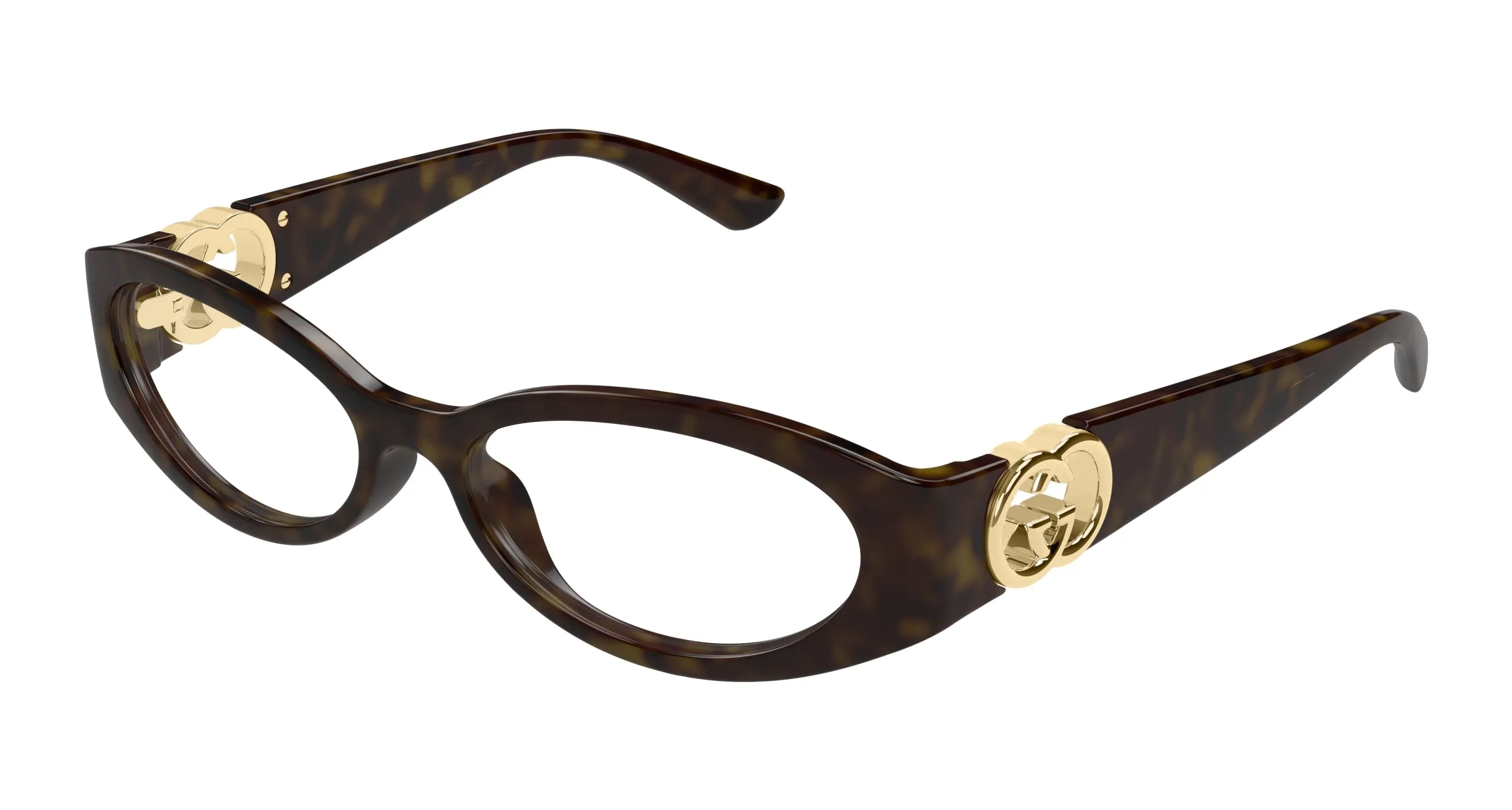 Gucci GG1693O 002 Montature da vista Iniettato Havana Trasparente Rotonda - immagine 1