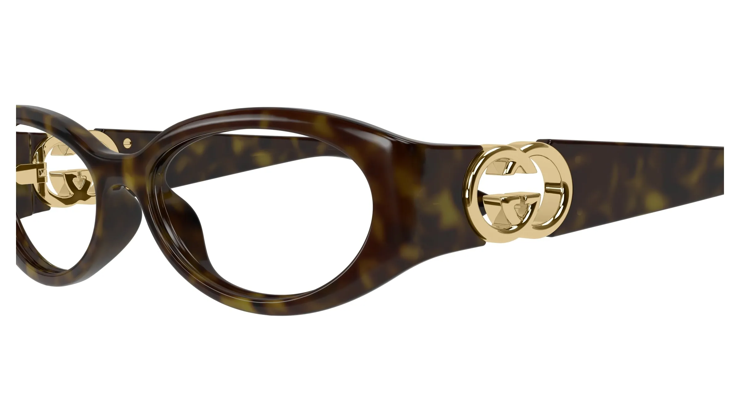 Gucci GG1693O 002 Montature da vista Iniettato Havana Trasparente Rotonda - immagine 3
