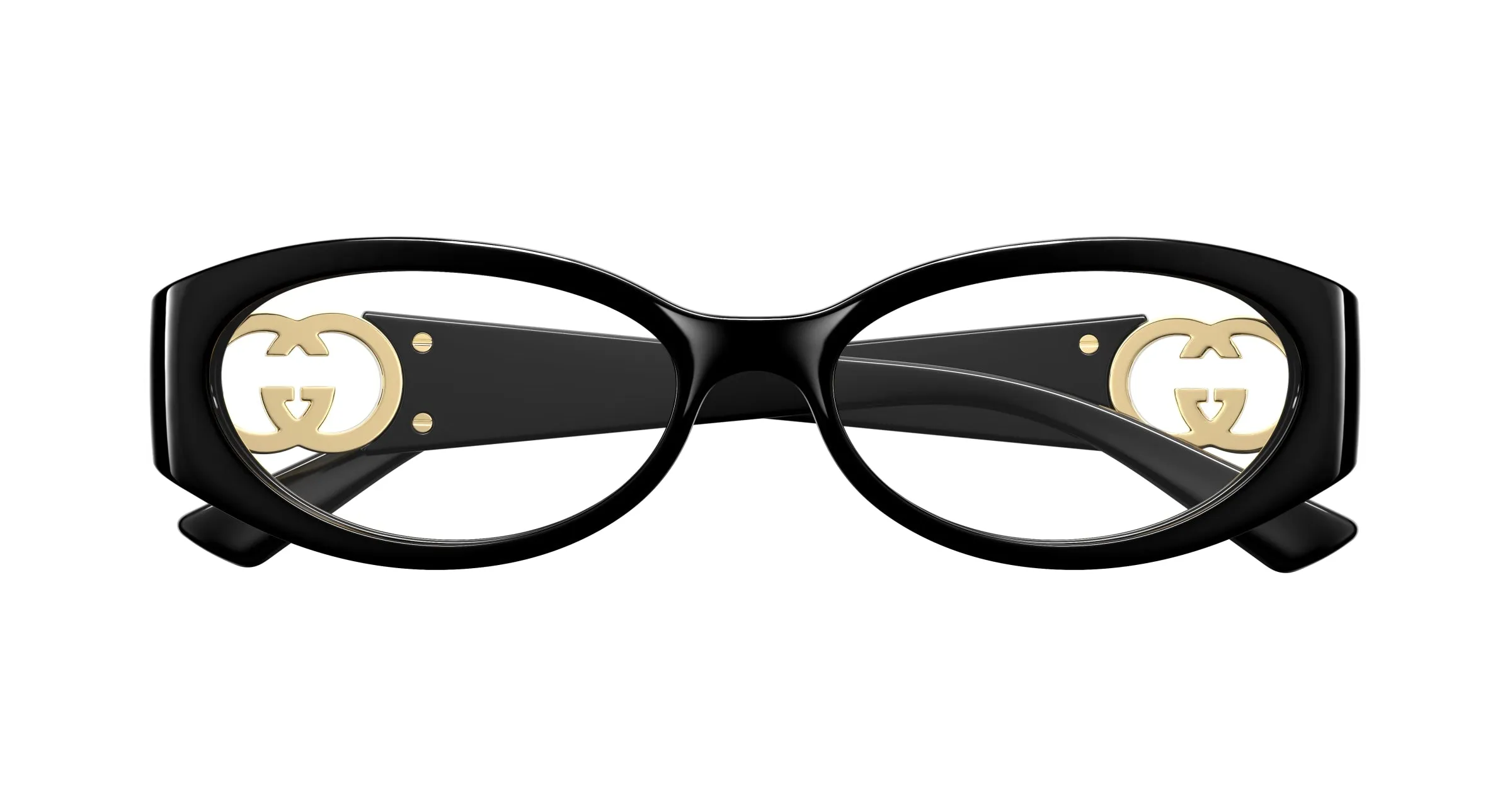 Gucci GG1693O 001 Montature da vista Iniettato Nero Trasparente Rotonda - immagine 2